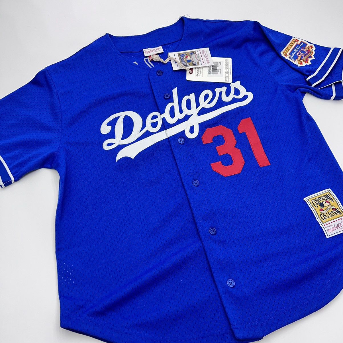 image of Cooperstown Collection x Los Angeles Dodgers Mitchell & Ness Los Angeles Dodgers Mike Piazza Jersey