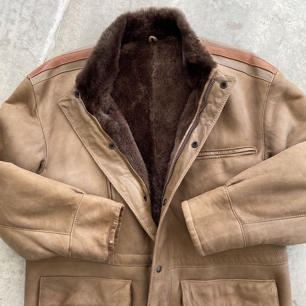 Other Artesania De La Piel Sheepskin Zipper Coat Jacket Size US M / EU 48-50 / 2 - 5 Thumbnail