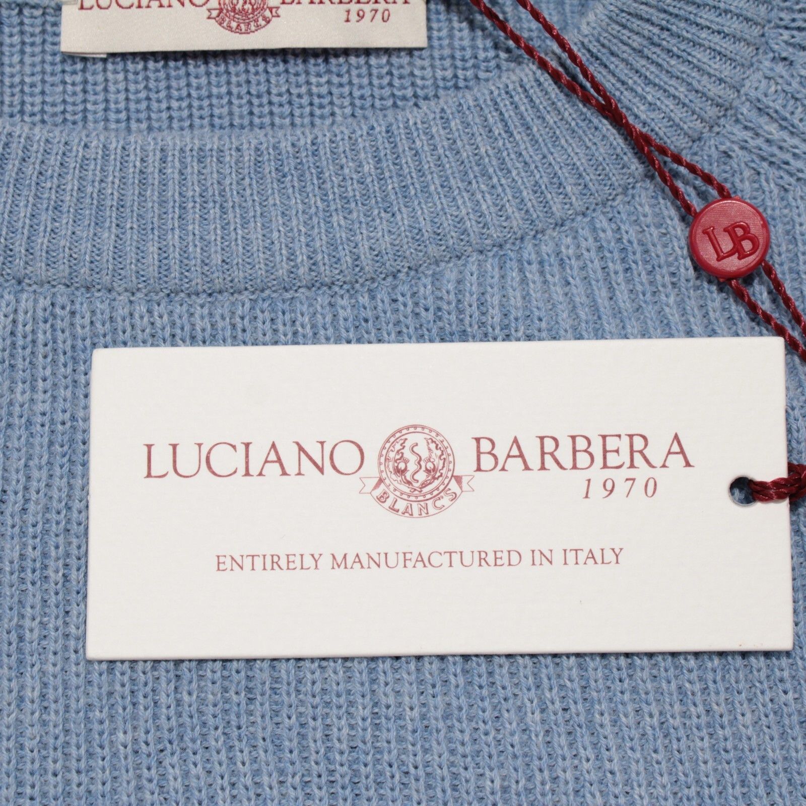 Luciano Barbera Luciano Barbera Sweater Size US M in Blue Size US M / EU 48-50 / 2 - 2 Thumbnail