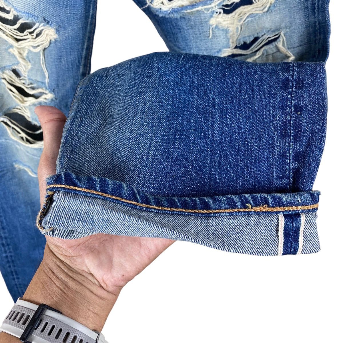 Japanese Brand × Johnbull MADE IN JAPAN ATTICK BY JOHNBULL DISTRESSED DENIM Size US 30 / EU 46 - 5 Thumbnail
