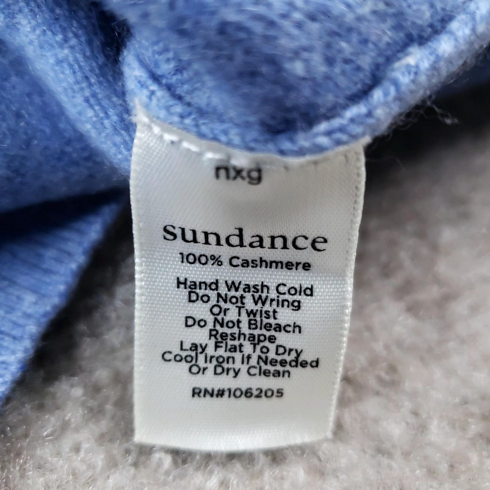 Vintage Sundance Sweater Women's Knit Pullover Balloon Sleeve Blue 100% Cashmere Medium Crew Neck/Boat Neck" Size M / US 6-8 / IT 42-44 - 6 Thumbnail