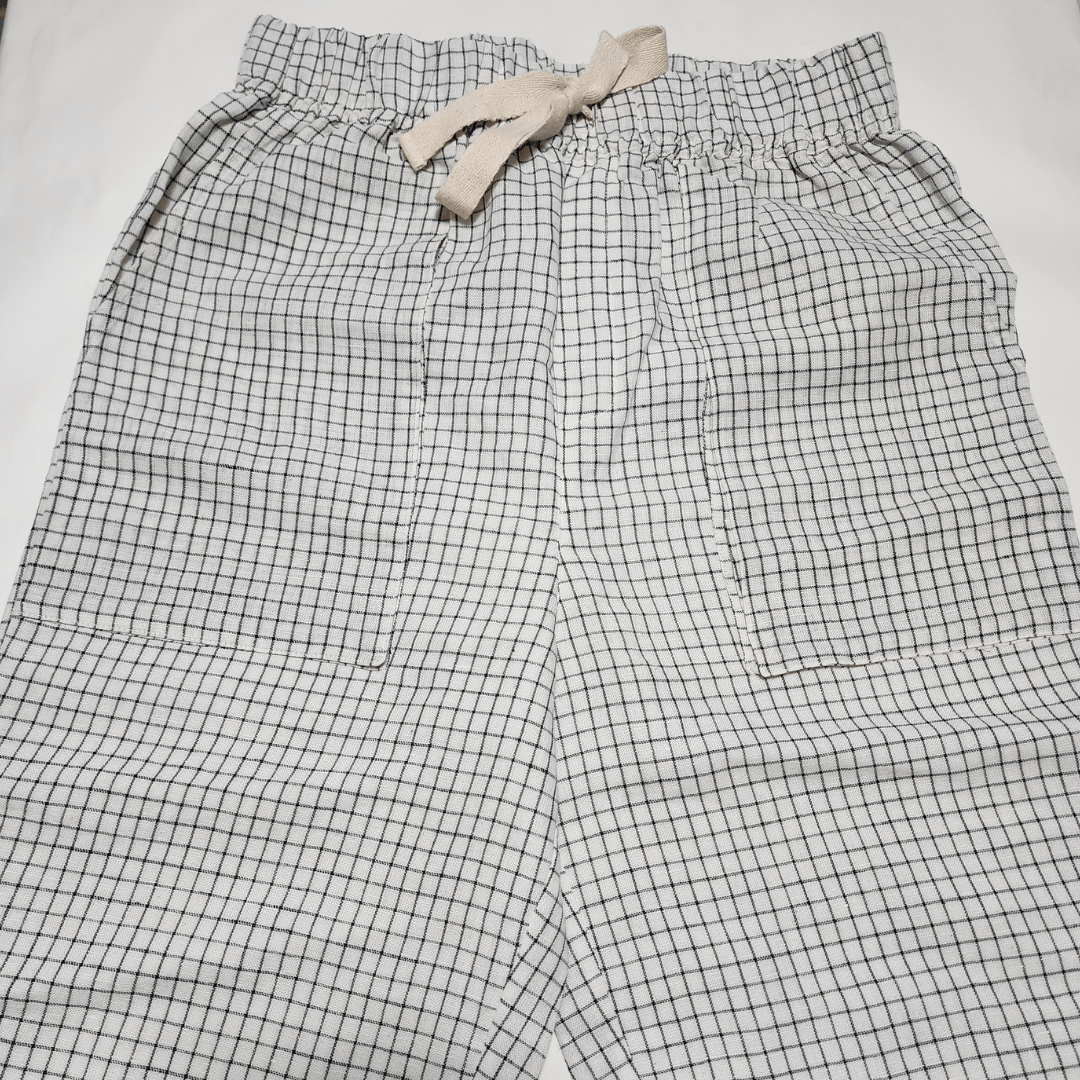 Other Laude The Label White Checkered Cotton Linen Blend Lenora P Size 30" / US 8 / IT 44 - 4 Thumbnail