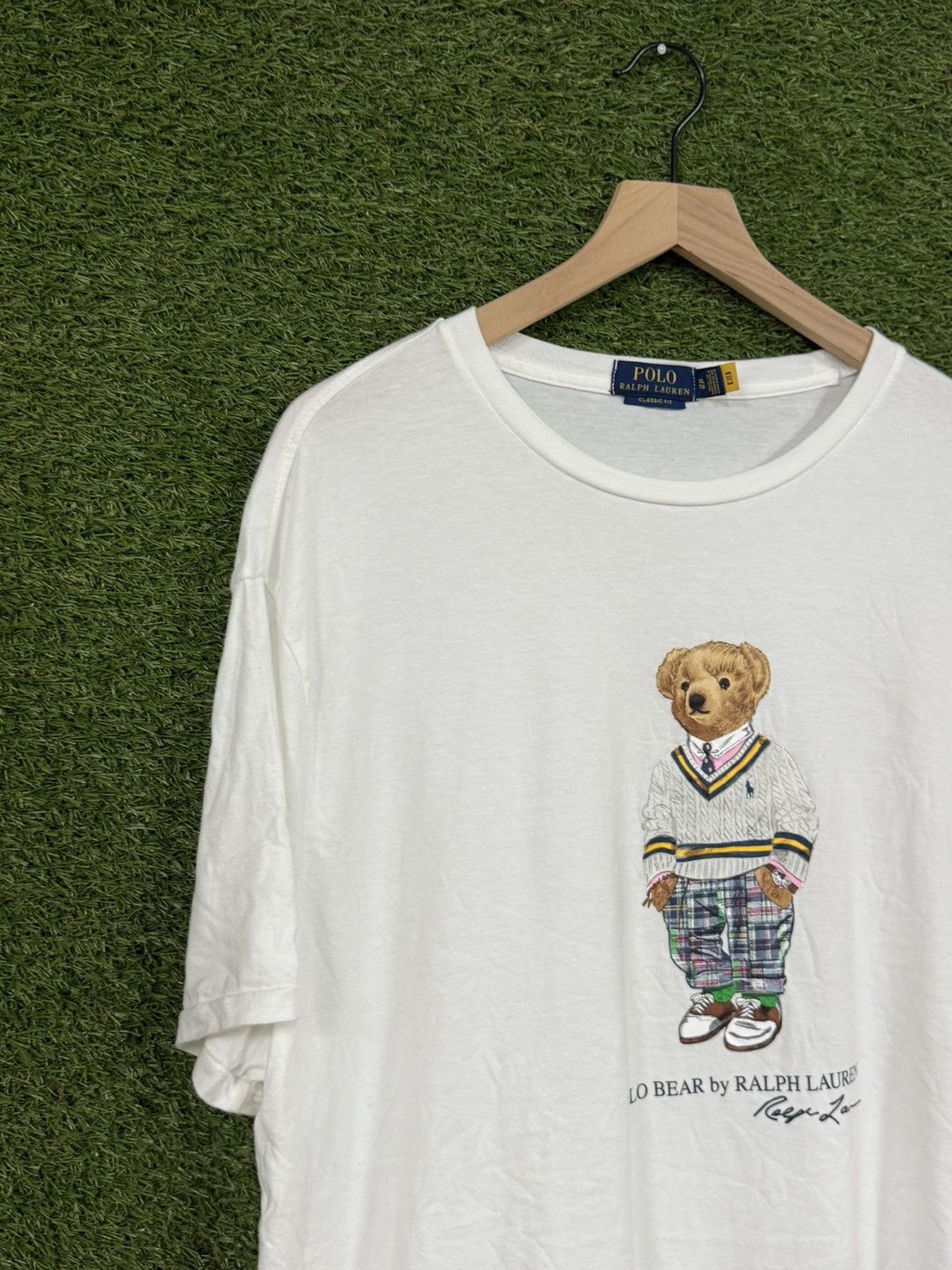 Polo Ralph Lauren Polo Ralph Lauren Prep Bear White Logo Tee XL Size US XL / EU 56 / 4 - 2 Thumbnail