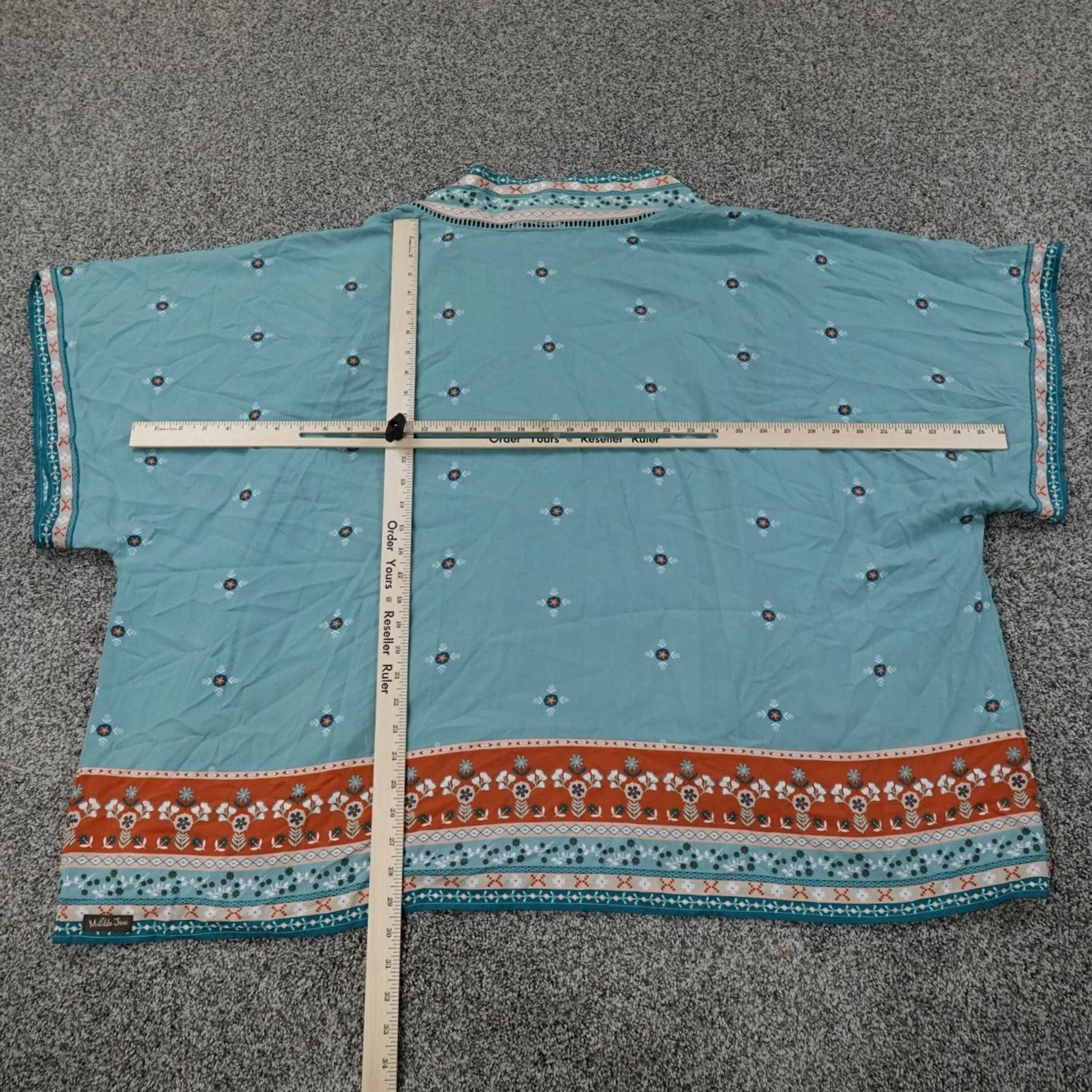 Vintage Matilda Jane Cardigan Womens L Blue Floral Lightweight Knit Cardigan, Preppy, Casual, Workwear, All Seasons, Raglan? Size L / US 10 / IT 46 - 6 Thumbnail