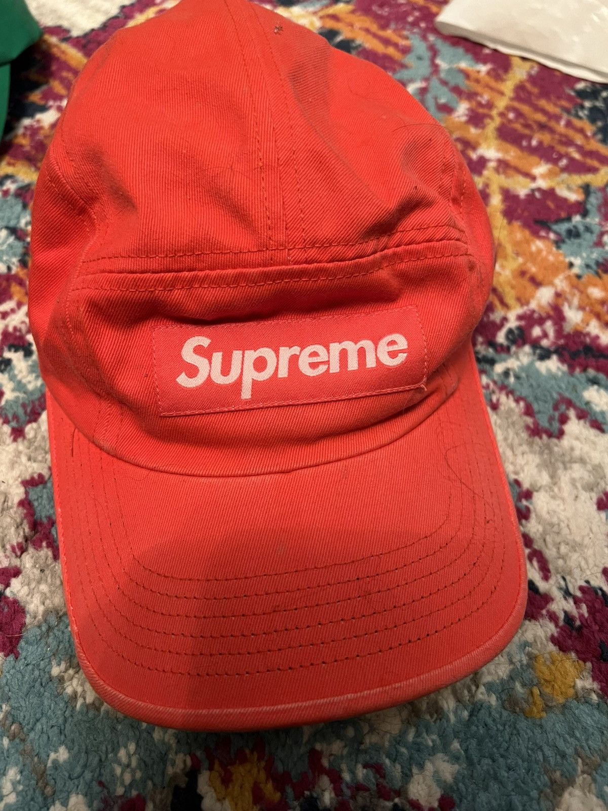 Supreme Supreme Washed Chino Twill Camp Cap (SS21) Red Size ONE SIZE - 1 Thumbnail