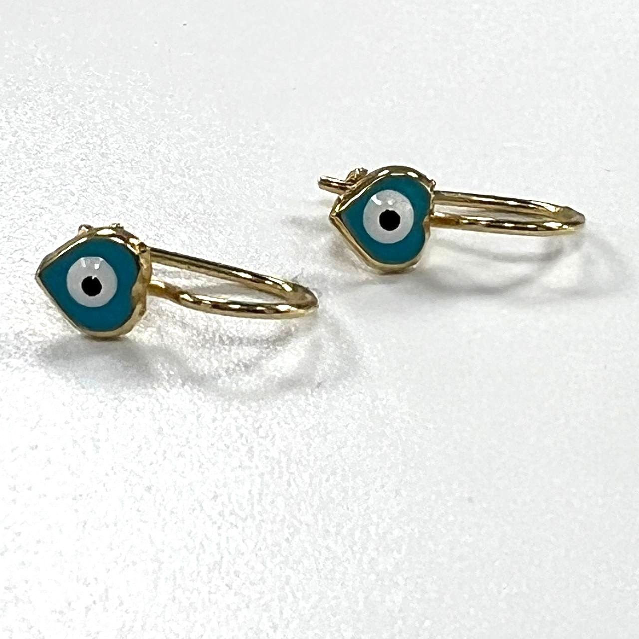 Other New 14K Yellow Gold Eye-Shaped Earrings Size ONE SIZE - 1 Thumbnail