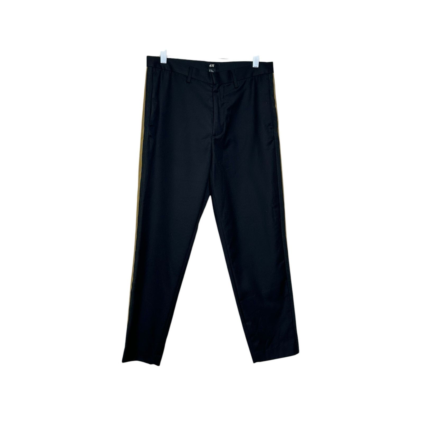 H&M H&M black side gold stripe tuxedo pants size 33R Size 34S - 9 Thumbnail