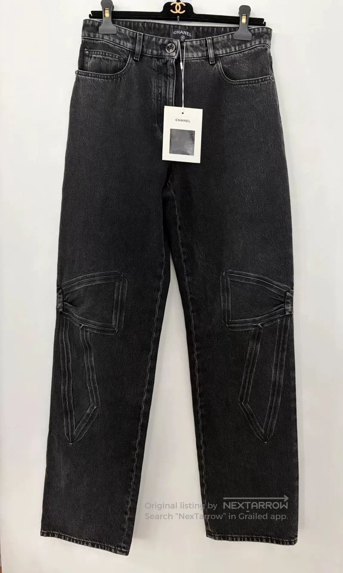 Chanel Chanel Black Bow Denim Jeans Size 38. Size US 38 / EU 54 - 1 Thumbnail