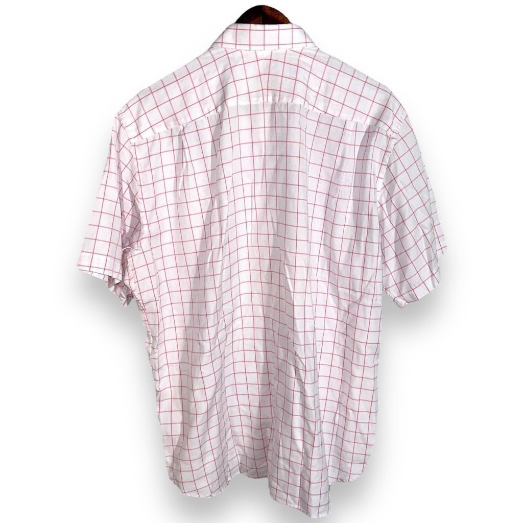 Robert Talbott Seaward & Stearn White & Pink Check S/S Button Down Shirt XL Size US M / EU 48-50 / 2 - 9 Thumbnail