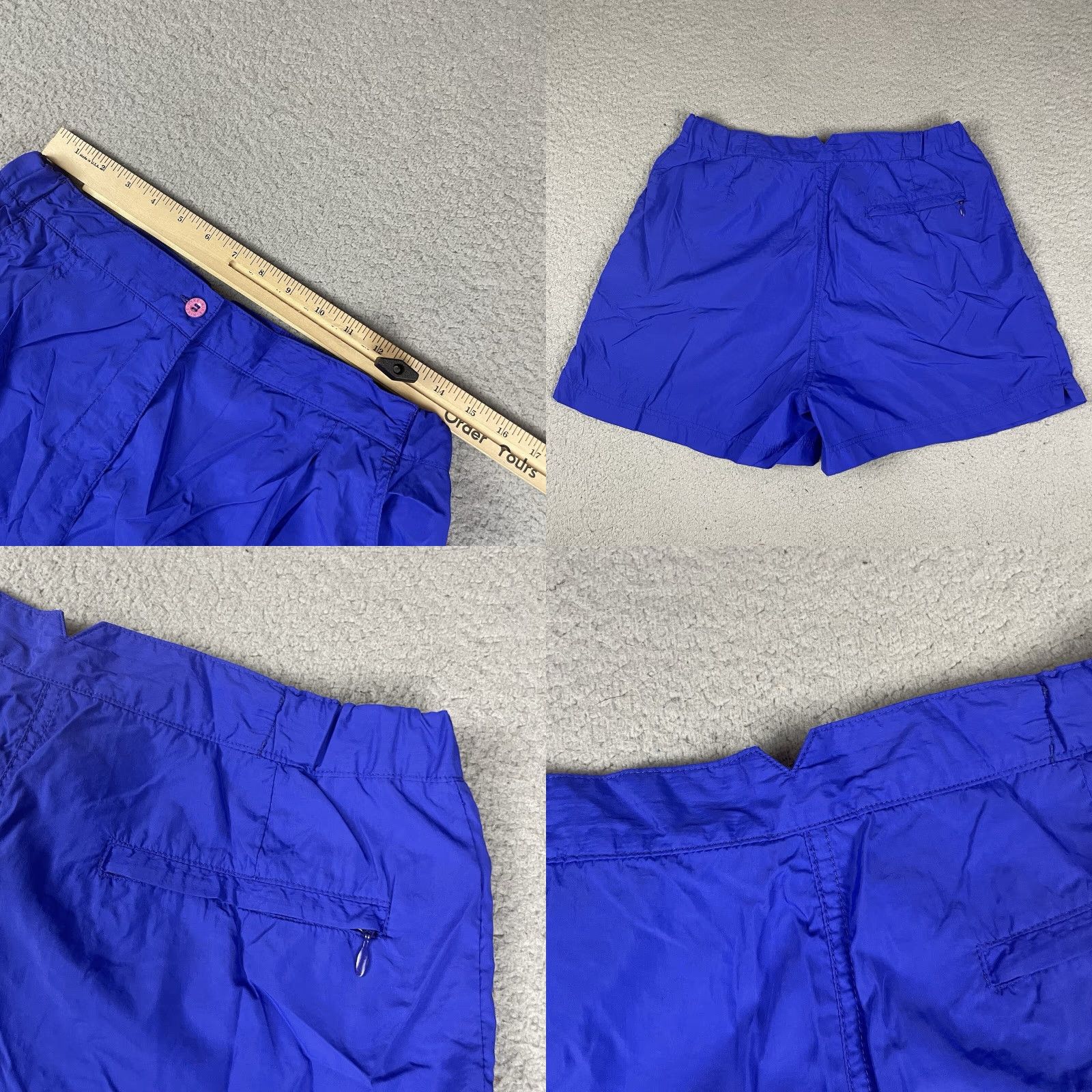 Nike VINTAGE Nike Short Nike Shorts Womens L Blue Tennis Nylon Zip Short Challenge Court Logo Retro Size 36" / US 14 / IT 50 - 9 Thumbnail