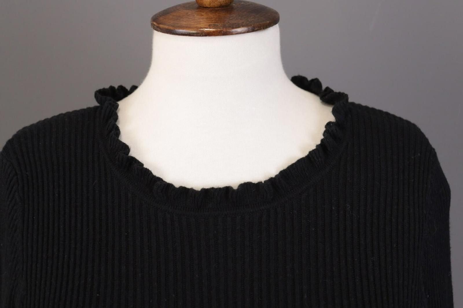 Lauren Ralph Lauren Lauren Ralph Lauren Black Ribbed Knit Sweater Size L Size L / US 10 / IT 46 - 5 Thumbnail