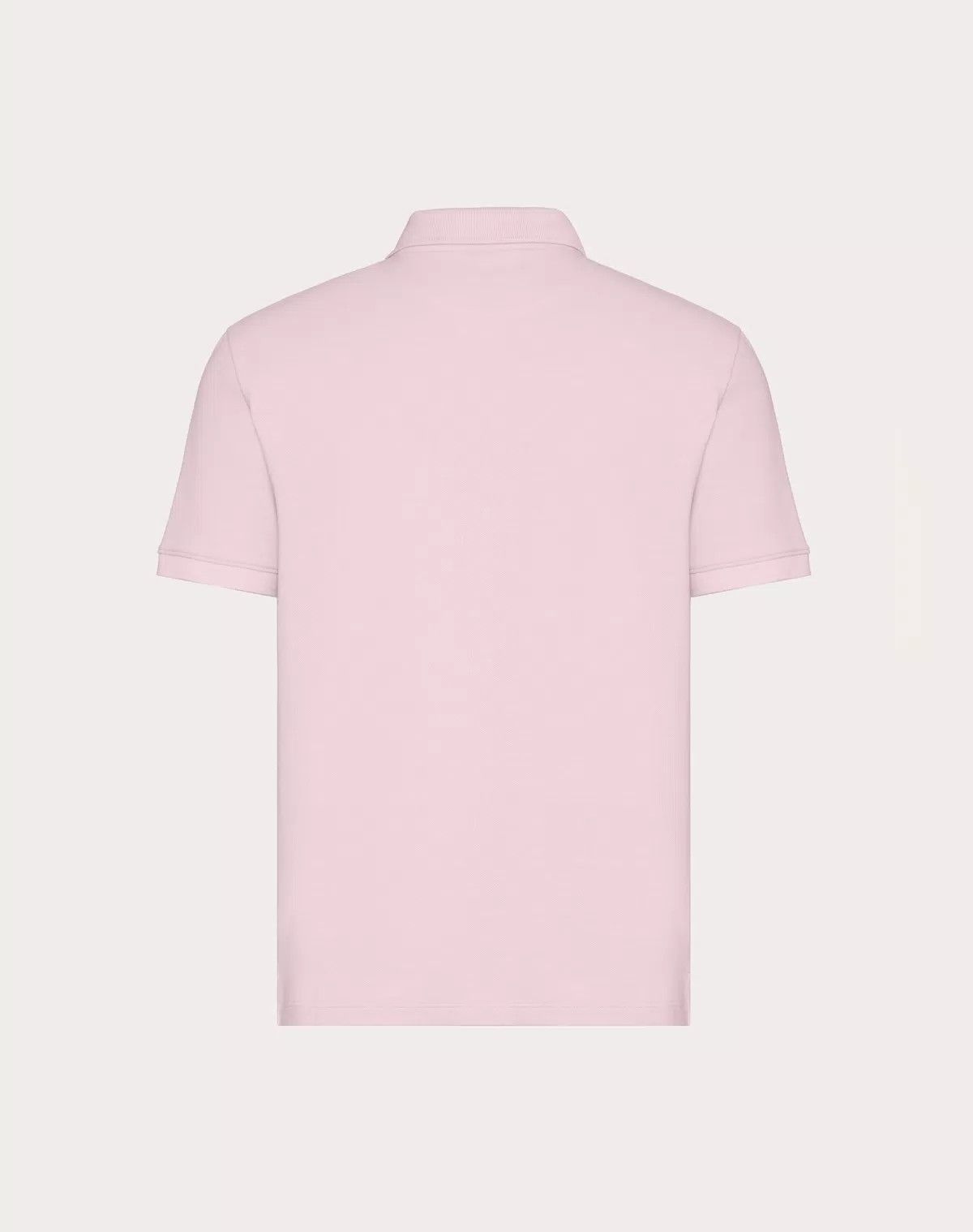 Valentino oc11z0725 Cotton Pique Polo Shirt in Grey/Rose Size US L / EU 52-54 / 3 - 2 Thumbnail