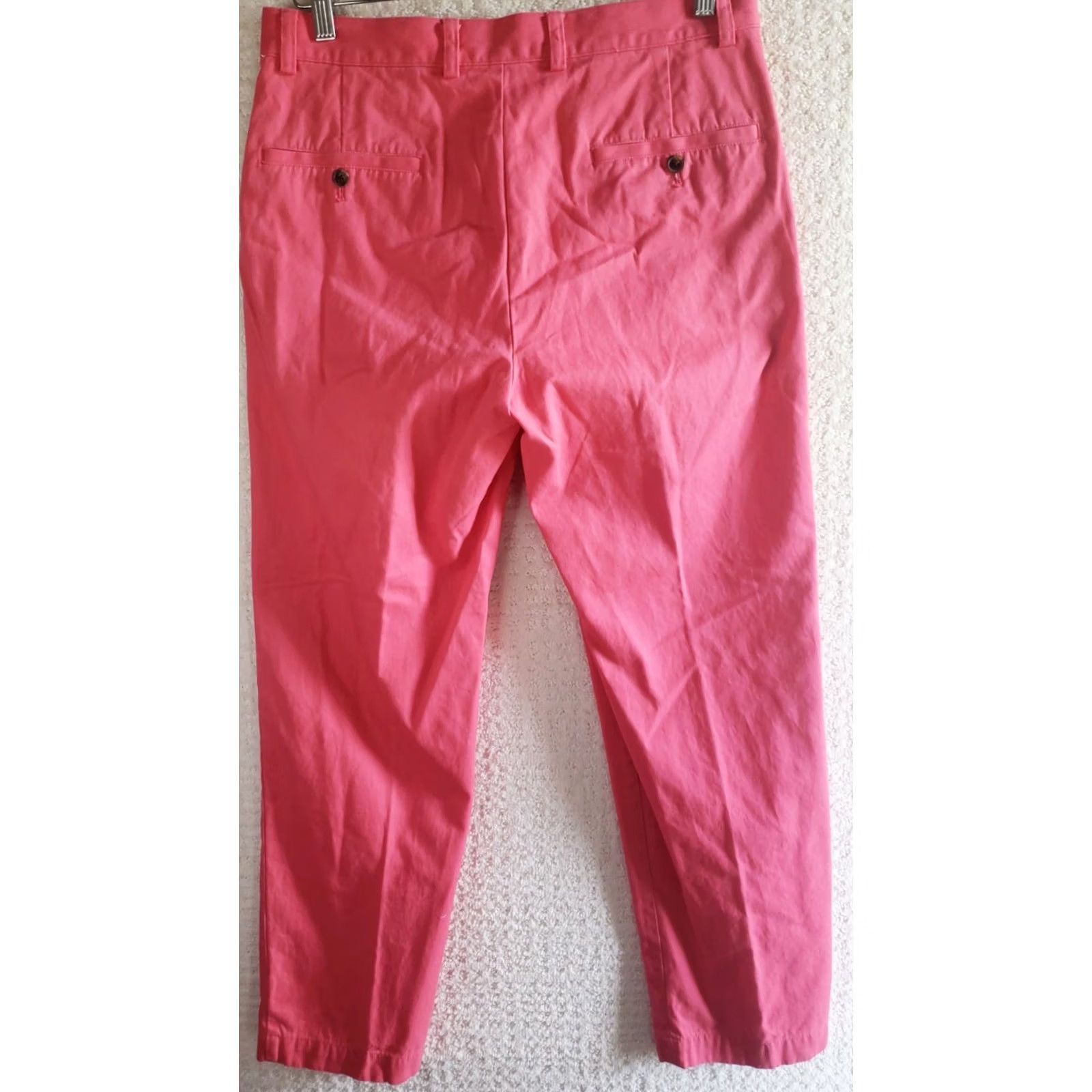Brooks Brothers Brooks Brothers 346 Mens Chino Pants Size 32x30 HOT PINK Mid Rise Straight Golf Casual Comfort Pockets Flat Front Zip Size US 32 / EU 48 - 7 Thumbnail