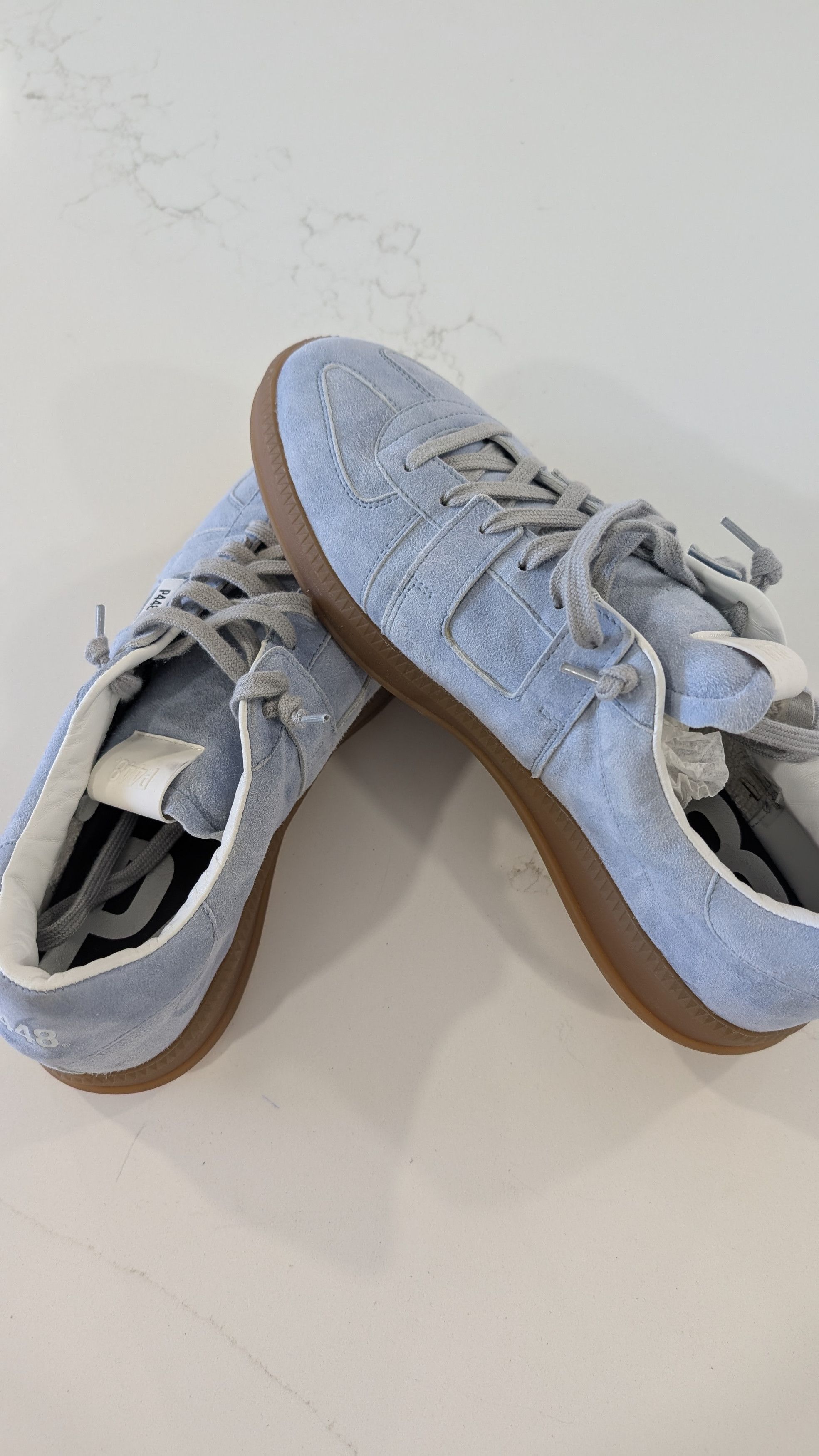 P448 P448 Monza Sea Light Blue Suede Sneakers EU 43 US 10 Low Top Size US 10 / EU 43 - 5 Thumbnail