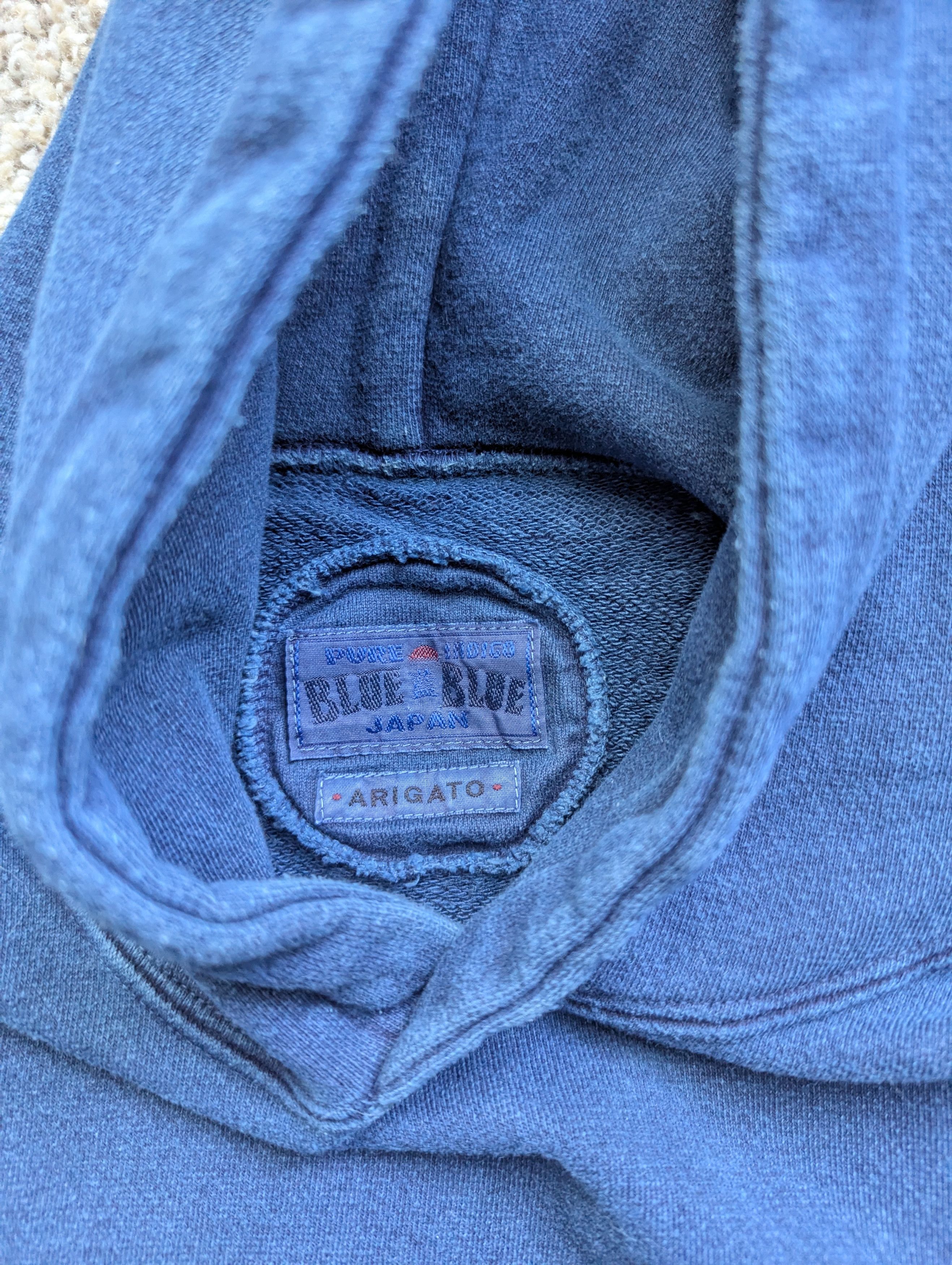 Blue Blue Japan Indigo Hand-Dyed One-Wash Midweight Hoodie Size US M / EU 48-50 / 2 - 2 Thumbnail