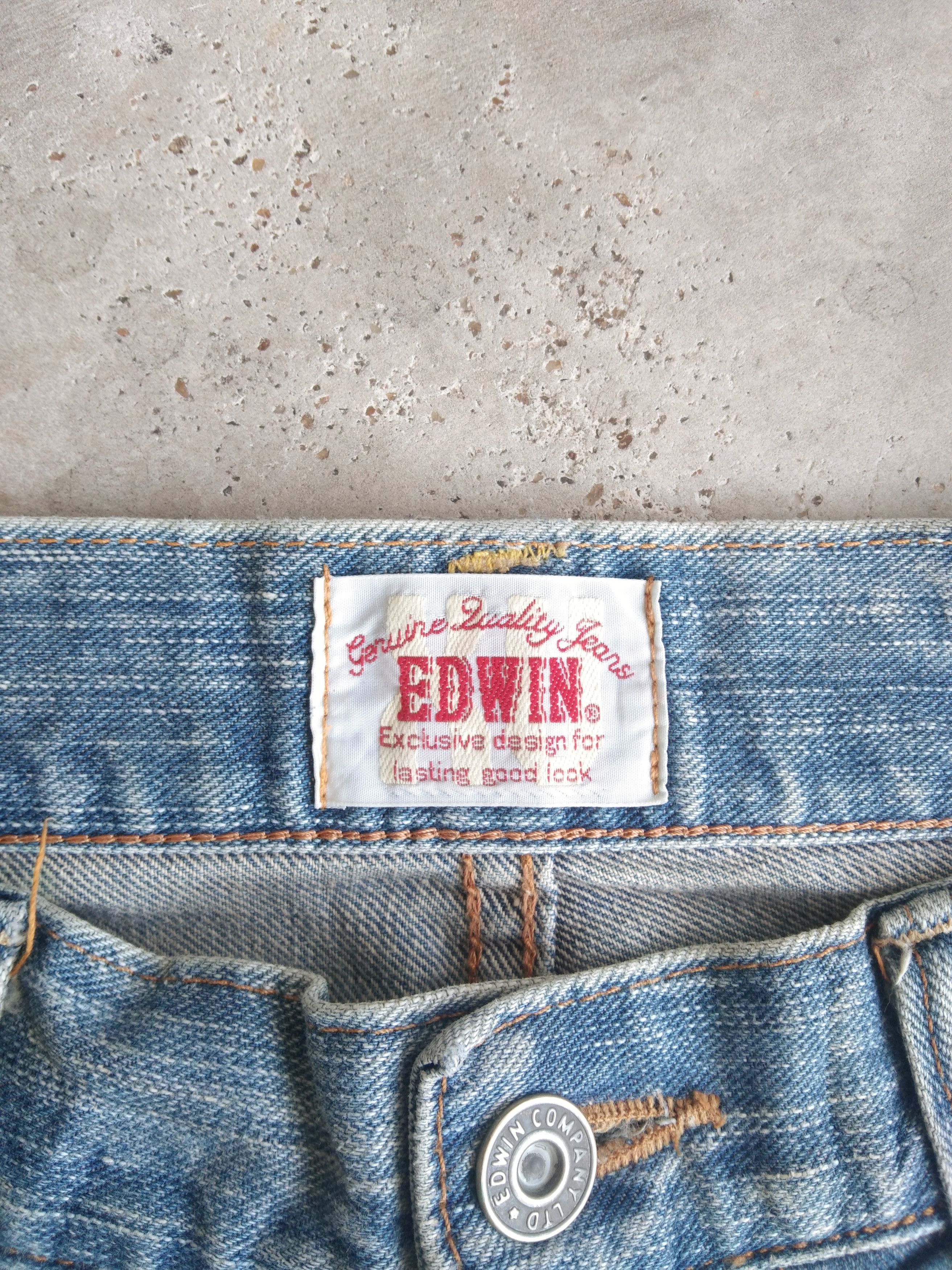Edwin Vintage Japanese Brand Edwin Distressed Jeans 34x32 Size US 34 / EU 50 - 10 Thumbnail