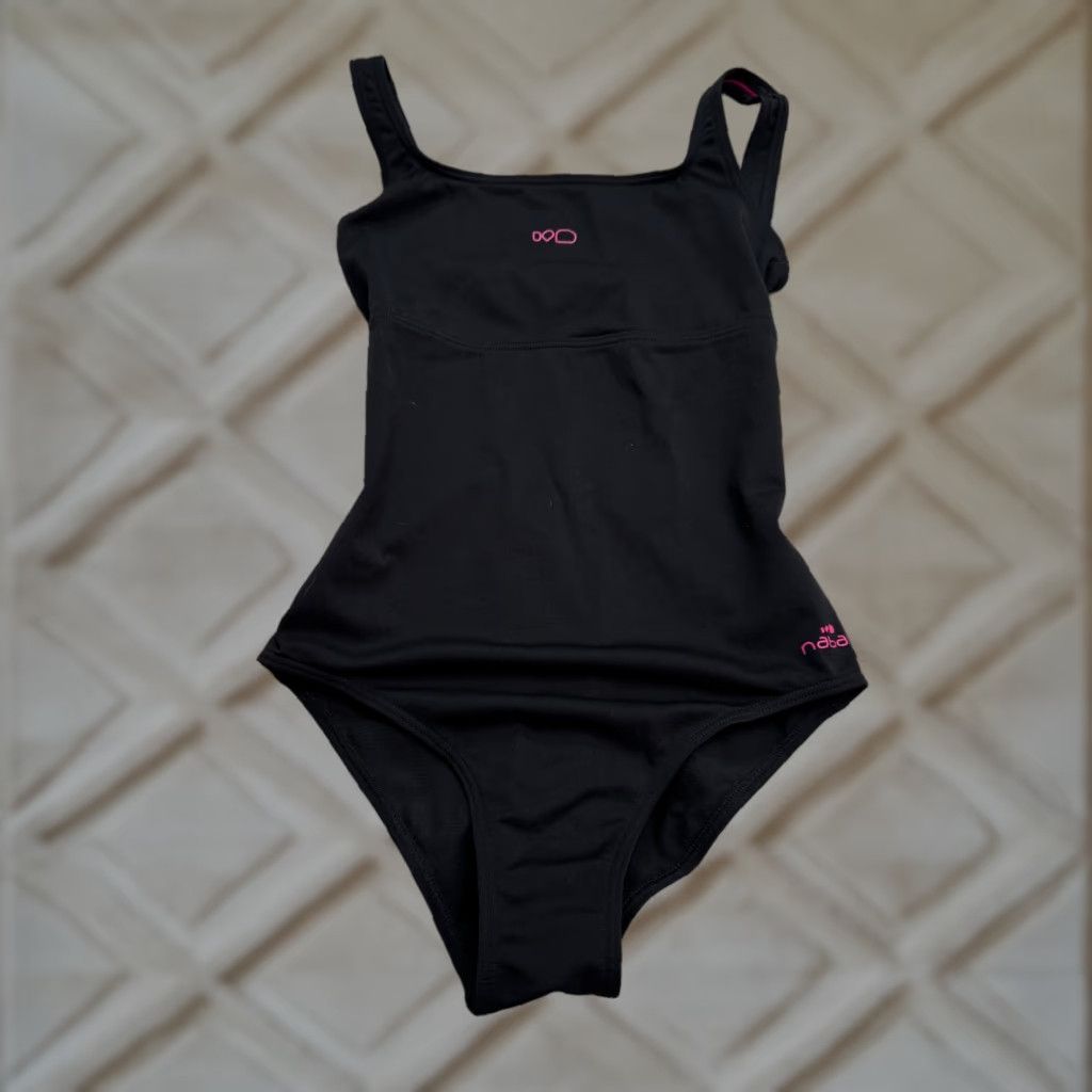 Vintage VINTAGE Nabaiji Womens One Piece Swimsuit XS Black Backless Sport Swimwear Beach Active Training Size ONE SIZE - 1 Thumbnail