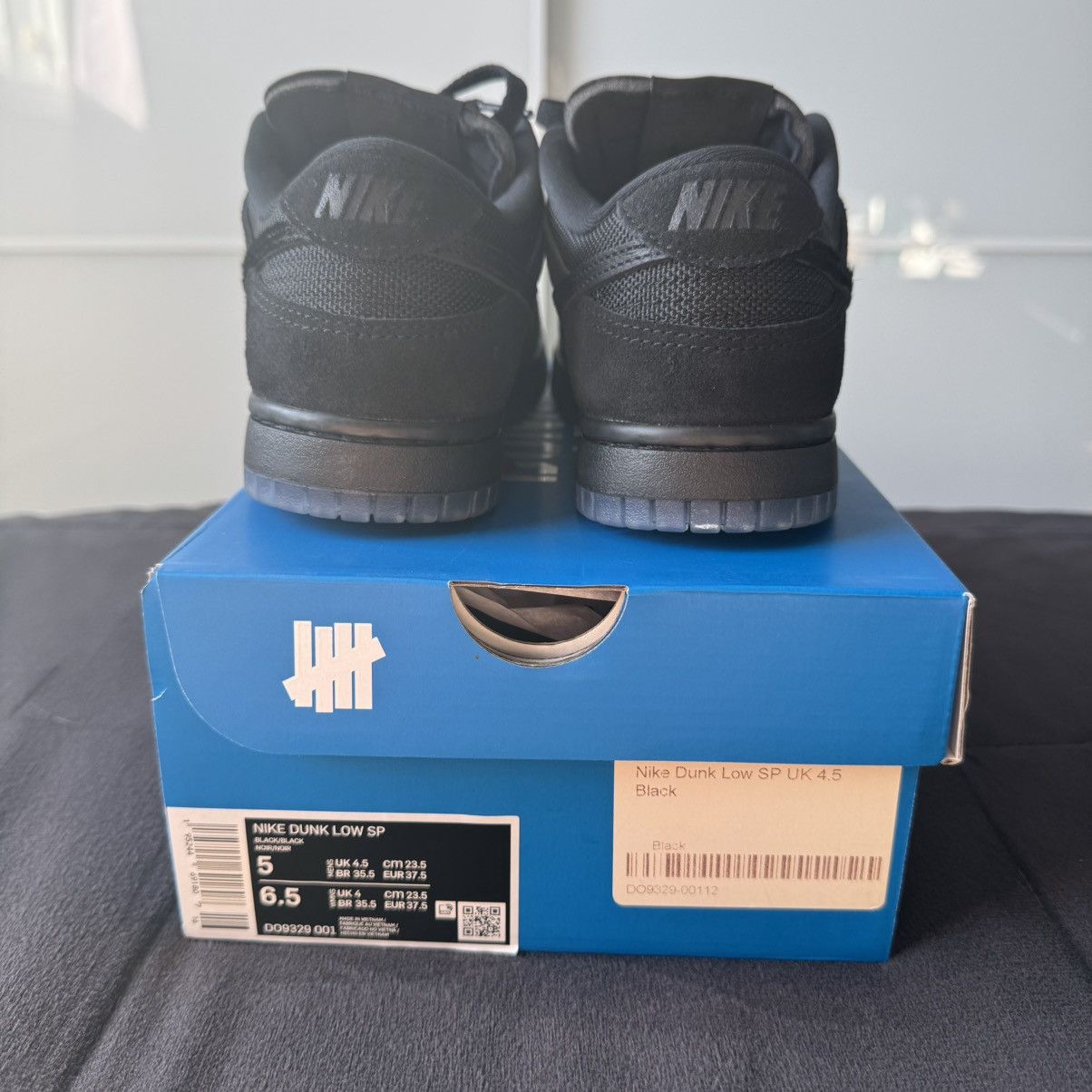 Nike × Undefeated Nike Dunk Low Undefeated 5 “On It Black” Size US 5 / EU 37 - 4 Thumbnail