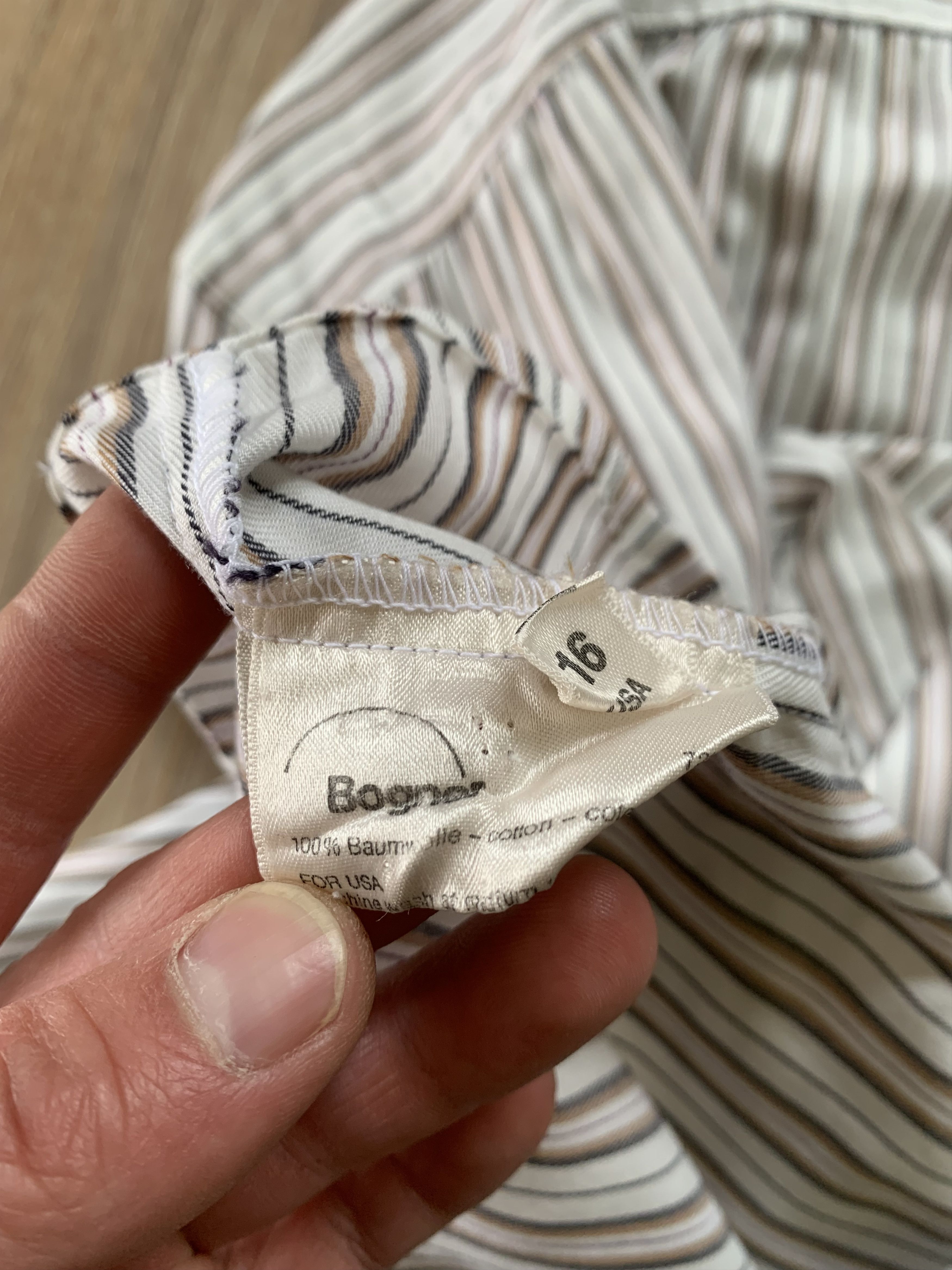 Bogner Bogner Vintage Womens Stripe Dress Shirt Size M / US 6-8 / IT 42-44 - 7 Thumbnail