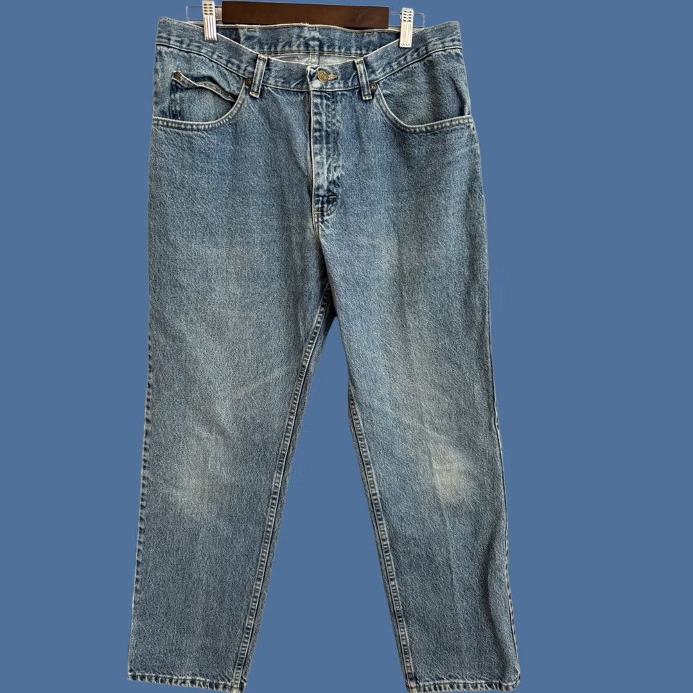 Lee VINTAGE Lee Jeans Mens 36 x 32 Dark Wash Blue Fading USA Made Denim Straight Size US 36 / EU 52 - 1 Thumbnail
