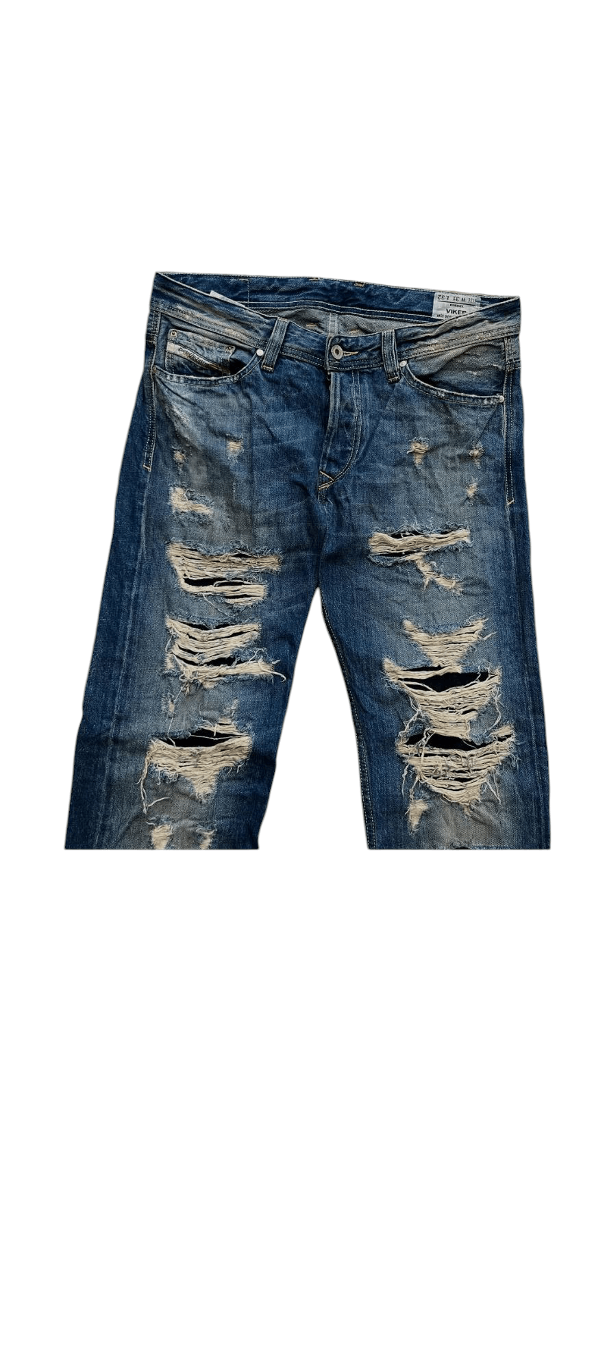 Diesel Vintage diesel ripped jeans Size US 33 - 3 Thumbnail