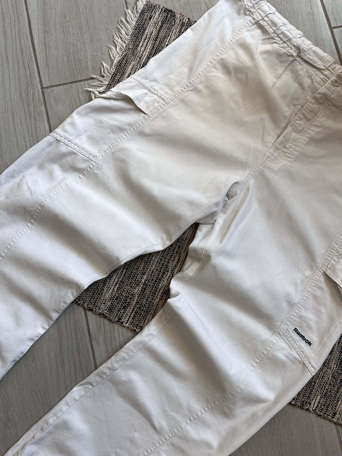 Reebok × Vintage Vintage Reebok cargo pants white sweatpants Size US 36 / EU 52 - 4 Thumbnail