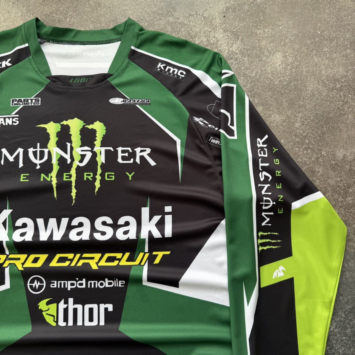 Hypebeast Kawasaki Monster Energy Vintage Y2K Racing Jersey Size US L / EU 52-54 / 3 - 6 Thumbnail