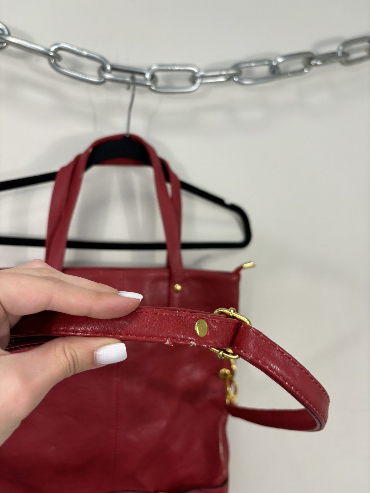 Mulberry Mulberry Rare Red Leather Crossbody Deep Tote Bag Size ONE SIZE - 9 Thumbnail