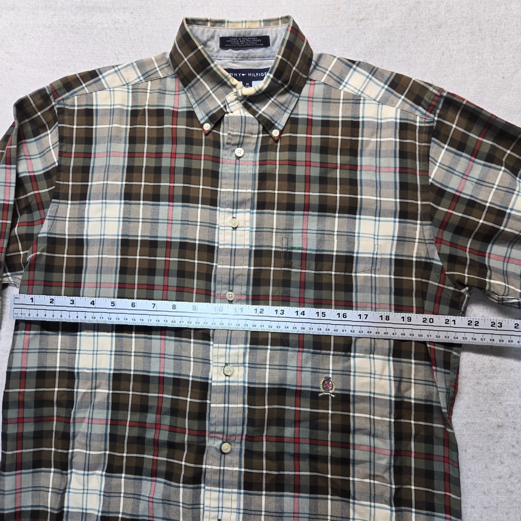 Tommy Hilfiger Tommy Hilfiger Shirt Button-Up Brown Plaid Long Sleeve Adult Mens M Cotton Embroidered Pocketed Collection Size US M / EU 48-50 / 2 - 4 Thumbnail