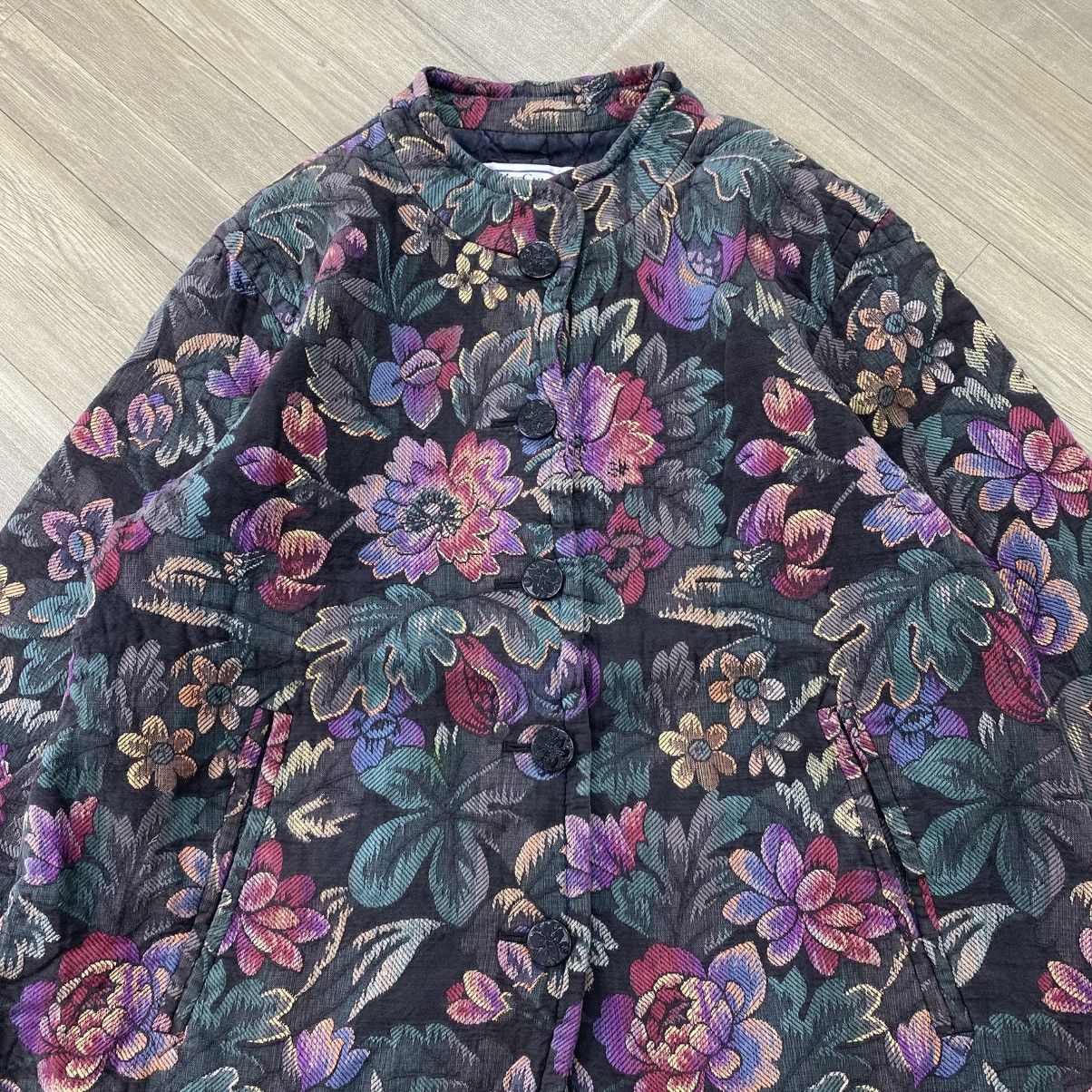 Yves Saint Laurent 1980s Vintage Yves Saint Lauren Florals YSL Boutique Blazers Size M / US 6-8 / IT 42-44 - 2 Thumbnail