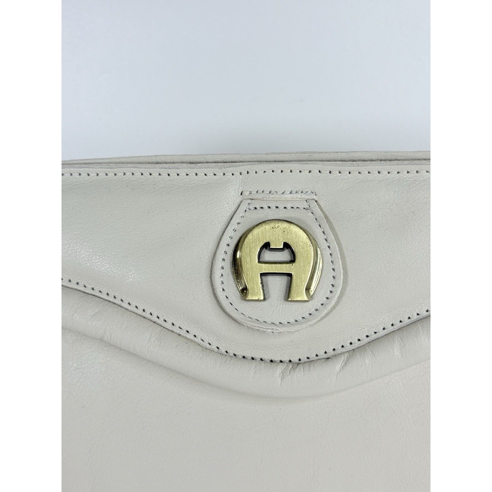 Etienne Aigner VTG 60 70s ETIENNE AIGNER Shoulder Handbag Ivory Leather NOS Size ONE SIZE - 3 Thumbnail