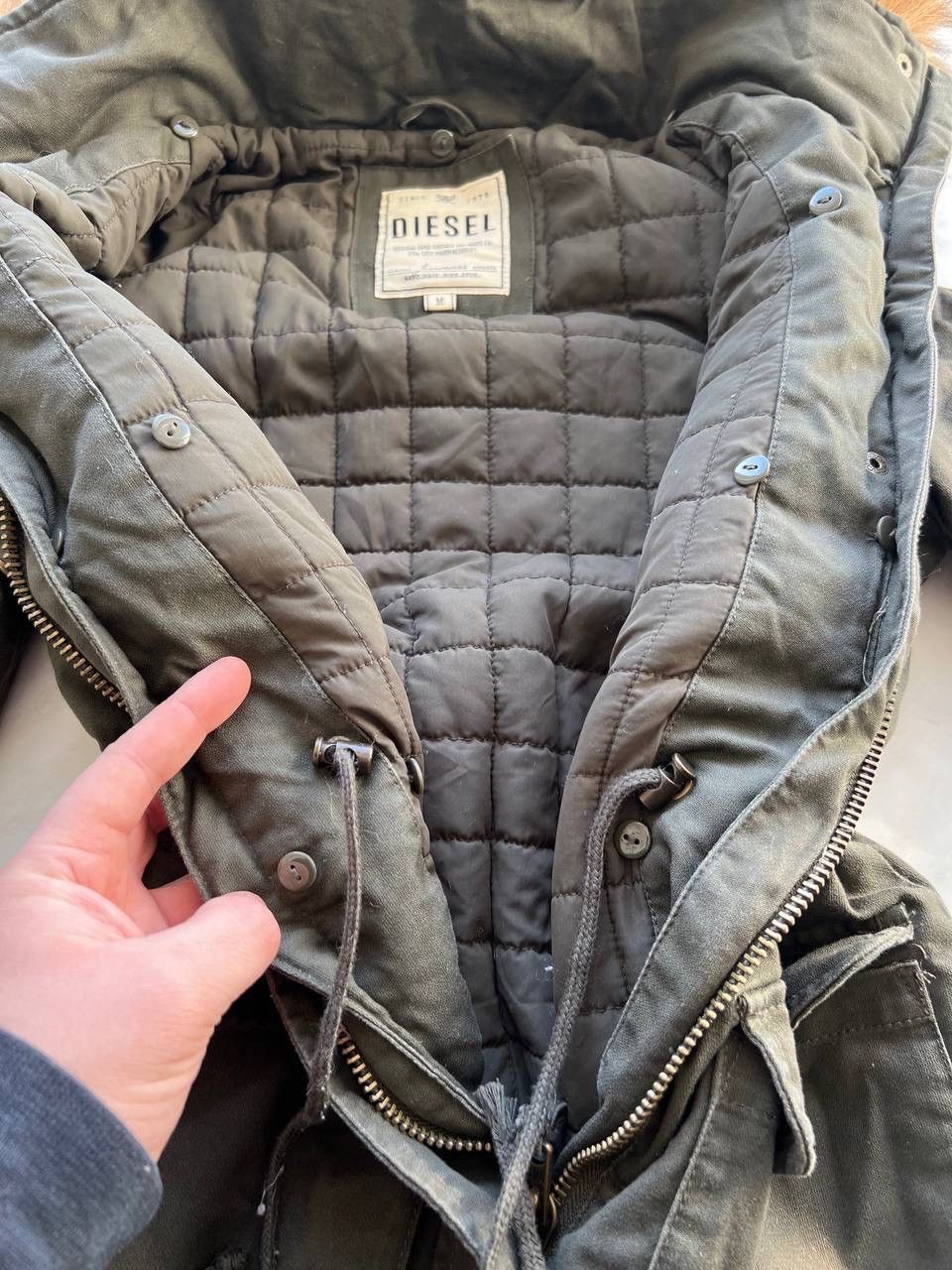 Diesel VINTAGE DIESEL FUR JACKET PARKA OLIVE KHAKI AVANT-GARDE Size M / US 6-8 / IT 42-44 - 14 Thumbnail