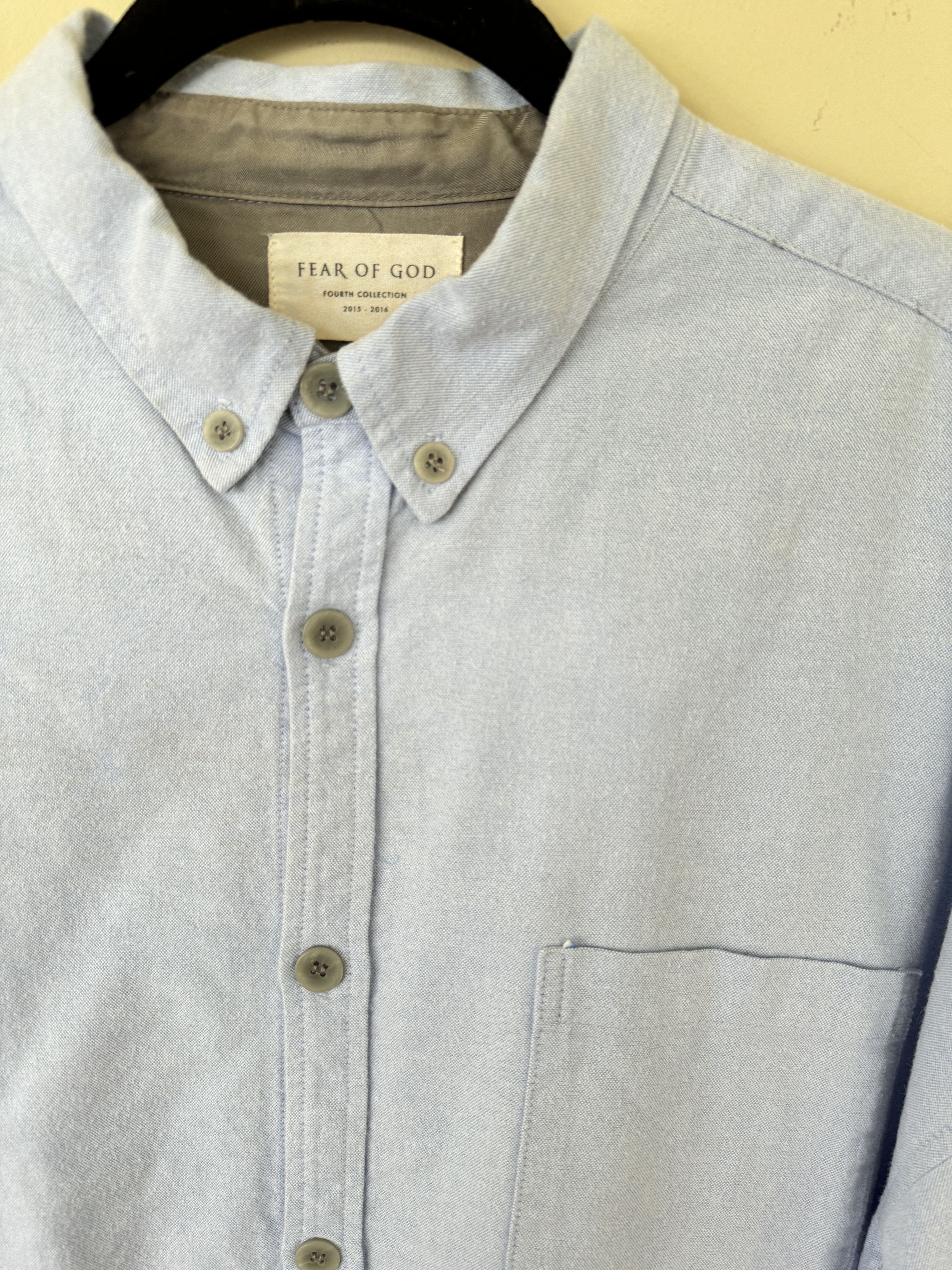 Fear of God Blue Fear Of God 4th Collection Shirt Size US XL / EU 56 / 4 - 3 Thumbnail