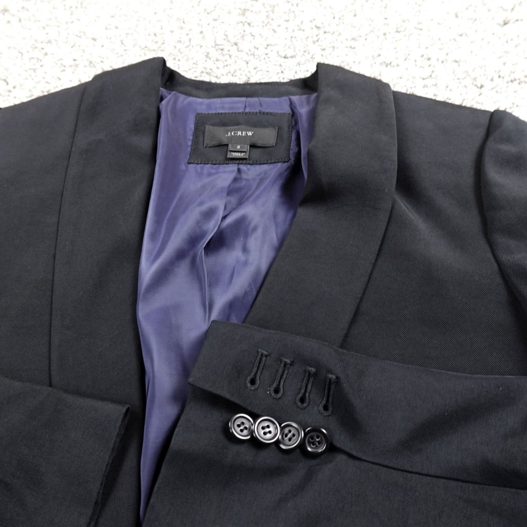 J.Crew J.CREW Blazer Jacket Womens 2 Black Shawl Overcoat Button Regular Size 2 Casual Business Preppy Womens Size XS / US 0-2 / IT 36-38 - 2 Thumbnail