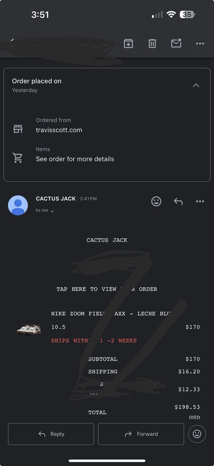 Nike × Travis Scott NIKE ZOOM FIELD JAXX - LECHE BLUE Size US 10.5 / EU 43-44 - 2 Thumbnail