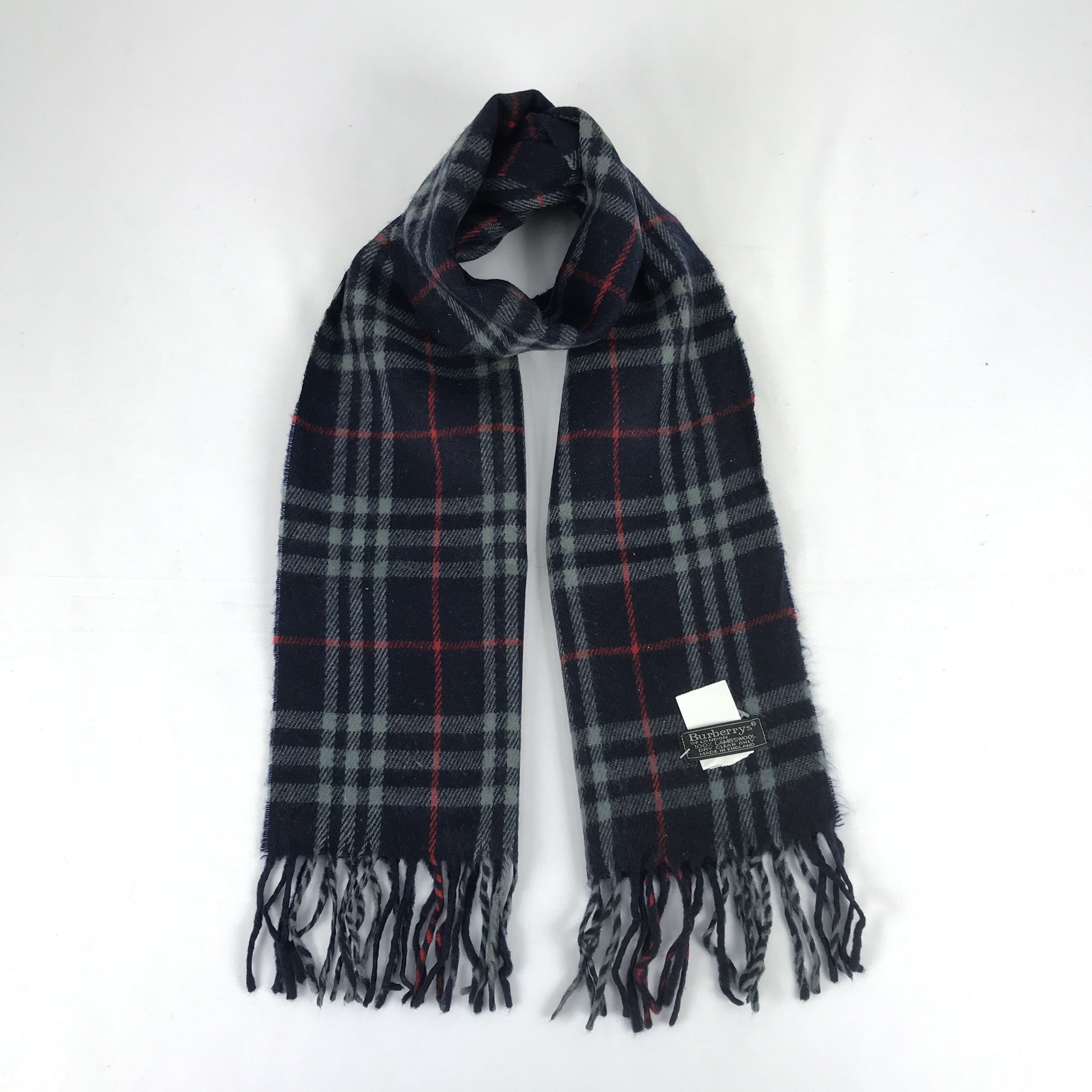 Vintage burberry wool scarf sales