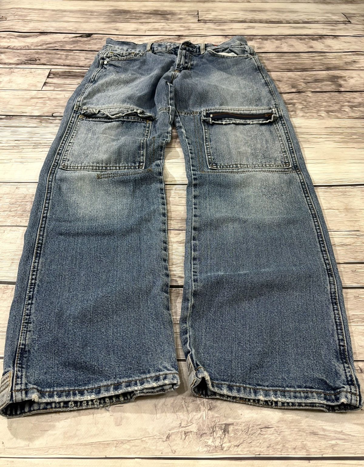 JNCO × Japanese Brand Vintage Baggy Rap sk8 Jnco Style Washed Jeans y2k Size US 32 / EU 48 - 1 Thumbnail