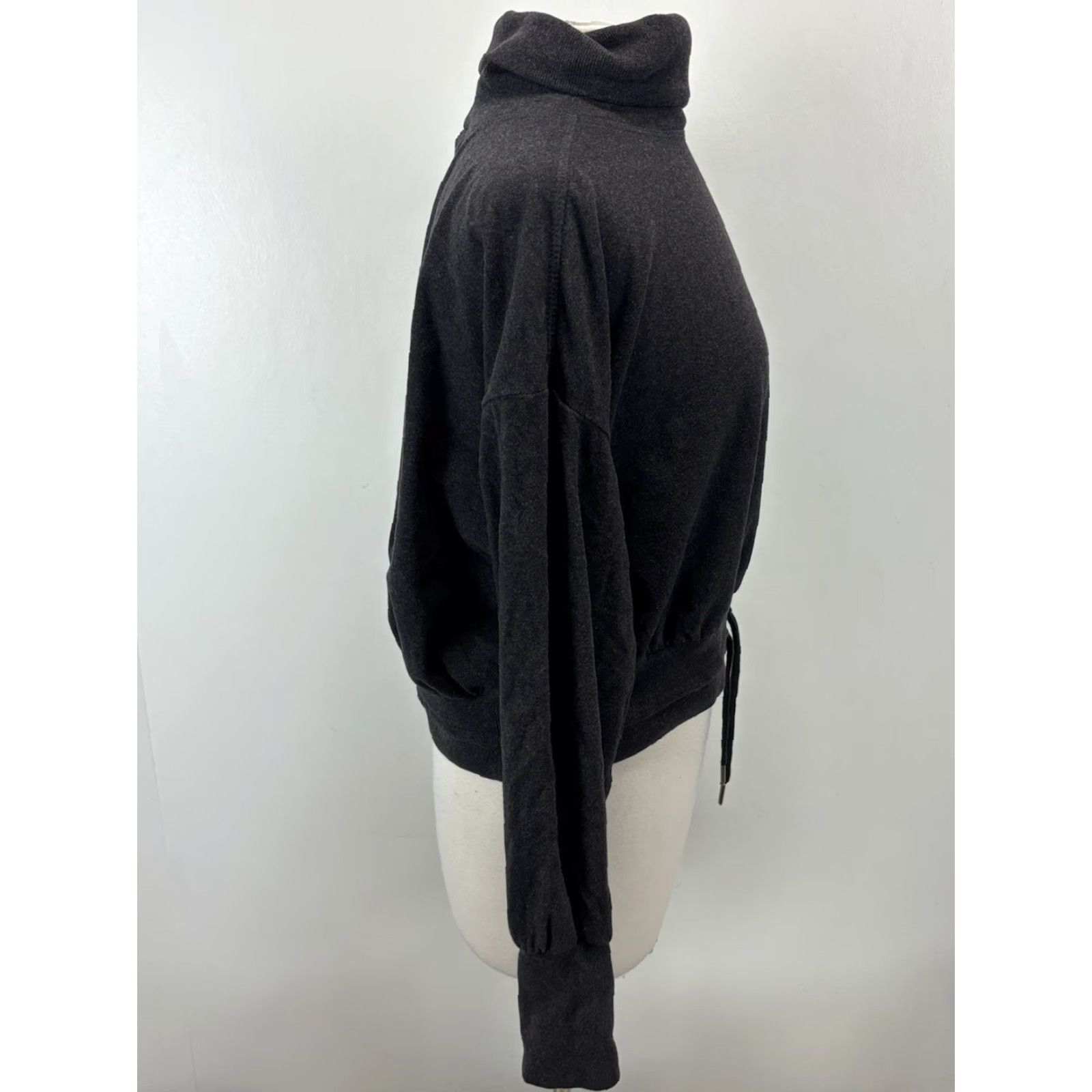 Sweaty Betty SWEATY BETTY MELODY LUXE FLEECE PULLOVER Turtleneck Charcoal Gray 8 Soft Cozy Size M / US 6-8 / IT 42-44 - 4 Thumbnail
