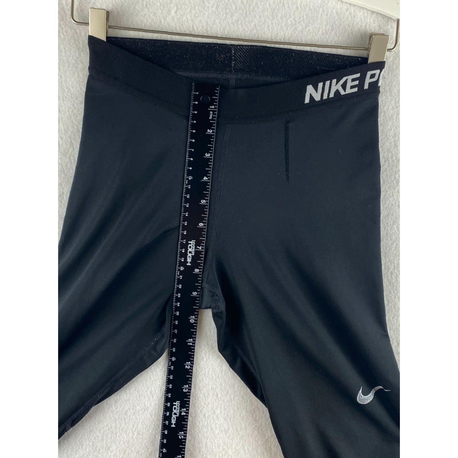 Nike Nike Pro Tights Womens XS Black Cropped Comfortable Stretch Elastic Waist Performance Athletic Leggings Size ONE SIZE - 5 Thumbnail