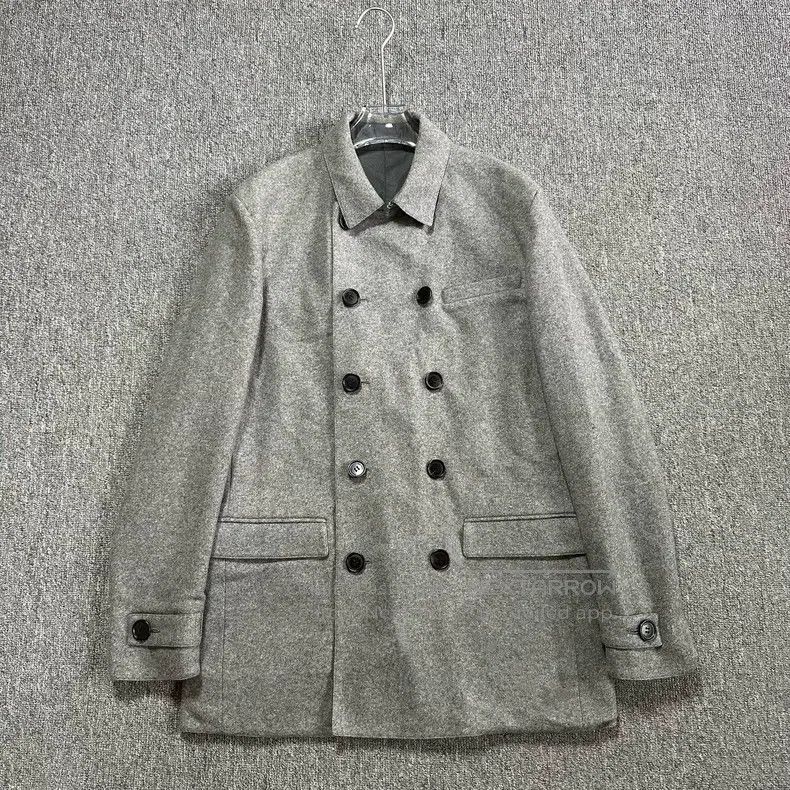 Dior Light gray double-breasted coat jacket coat