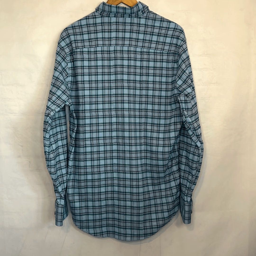 Peter Millar VINTAGE Peter Millar Shirt Mens Medium Crown Sport Plaid Button Up Preppy Casual Poly Blend Size US M / EU 48-50 / 2 - 4 Thumbnail