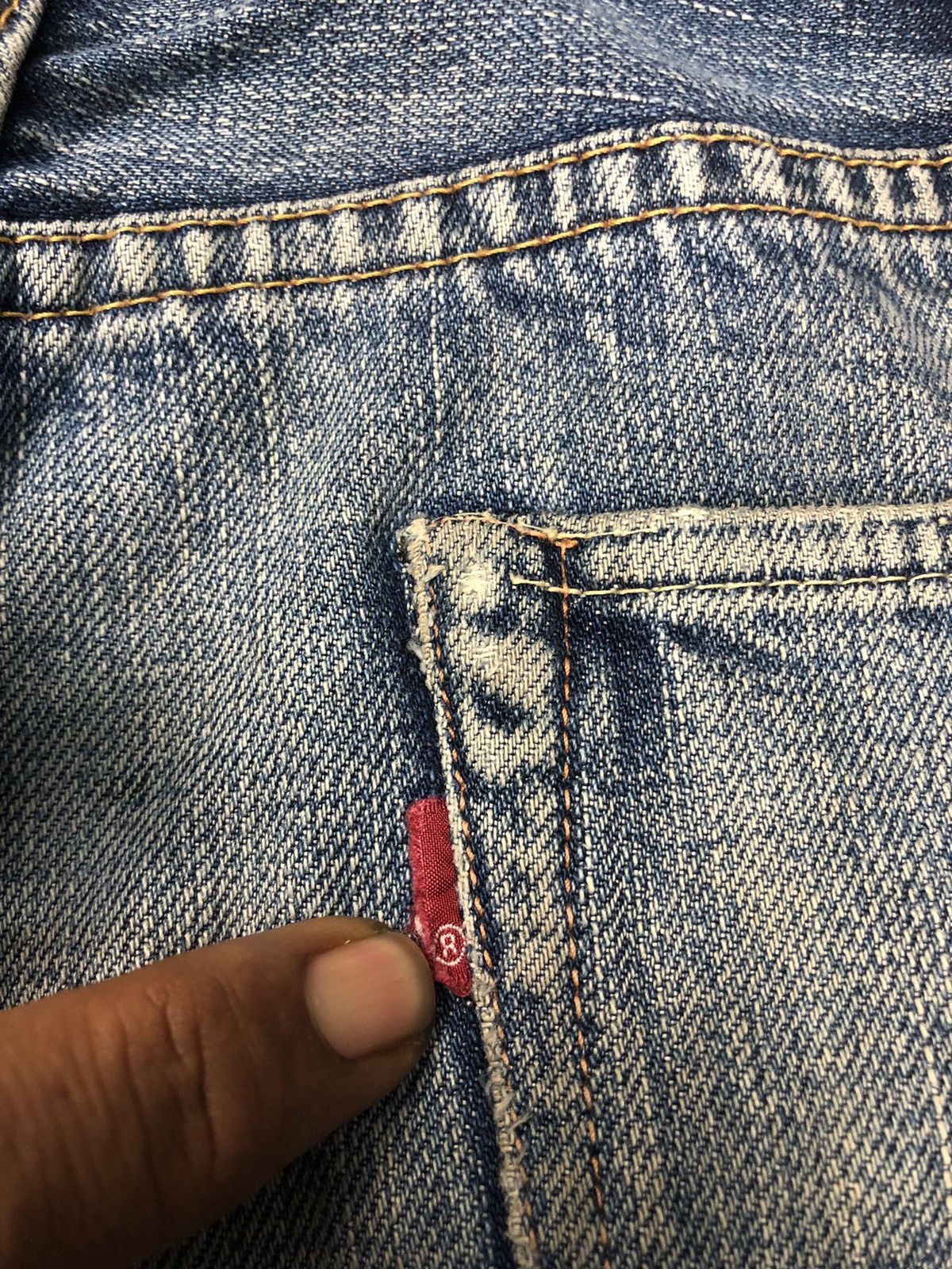 Evisu Vintage Distressed Japanese Brand Fullcount Selvage Jeans Size US 30 / EU 46 - 20 Thumbnail