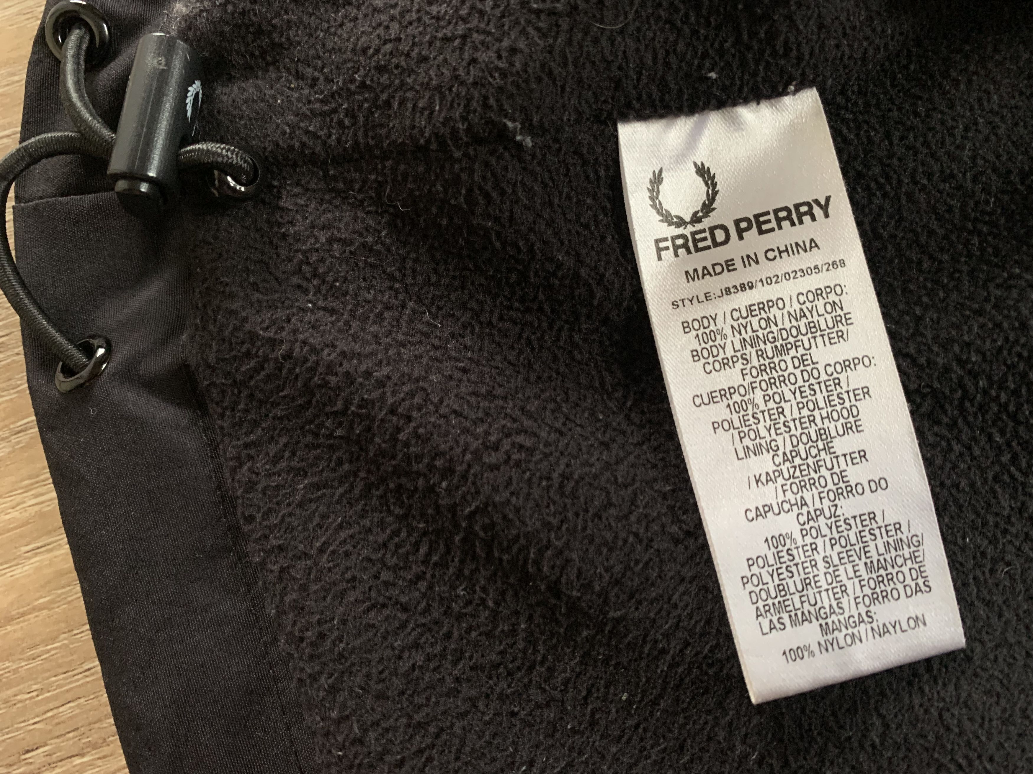 Fred Perry × Vintage Vintage Fred Perry Light Hood Black Jacket Size US L / EU 52-54 / 3 - 7 Thumbnail