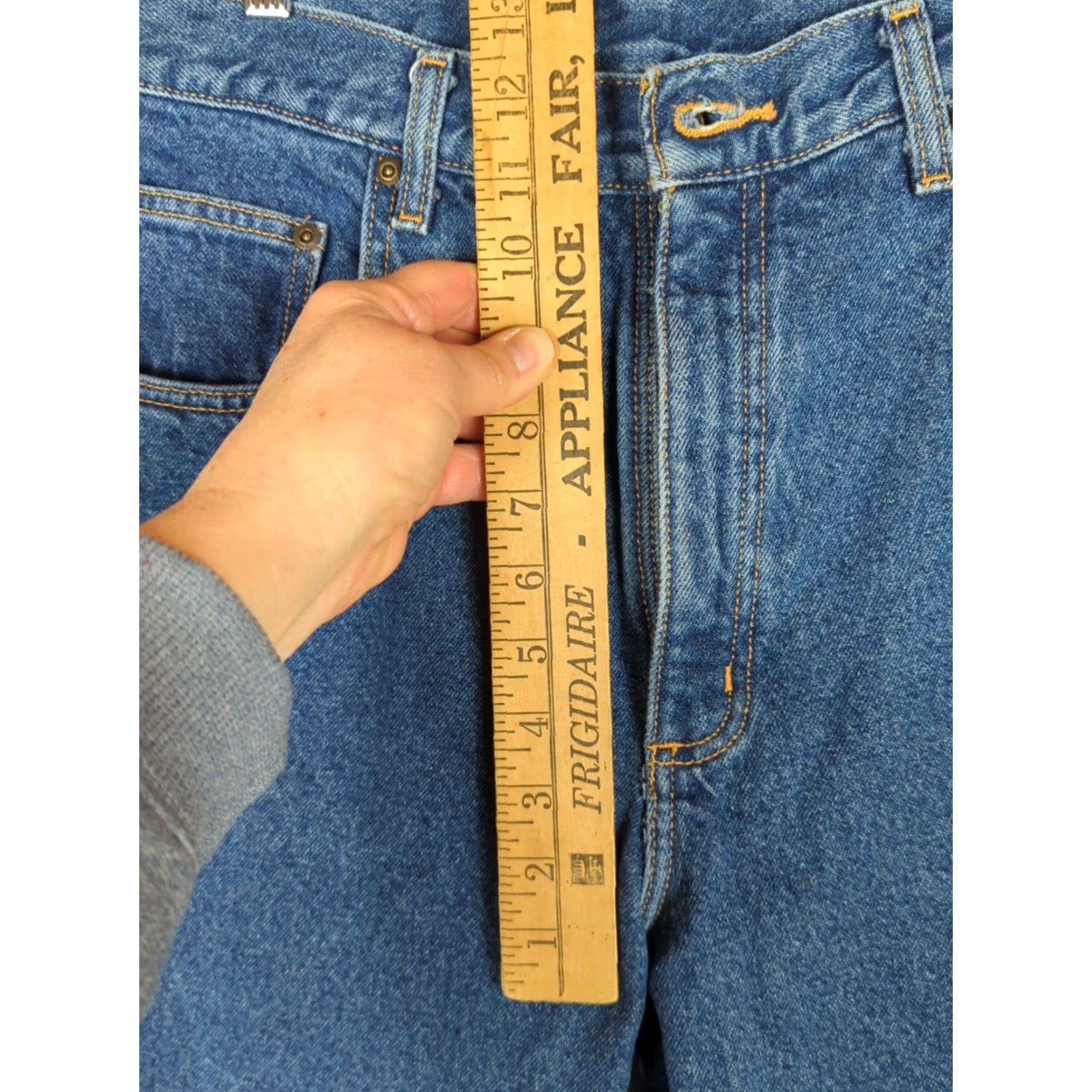 Carhartt VINTAGE Carhartt Jeans 5-Pocket Zip Blue Lined Fleece Relaxed Fit Men's W35 L32 Denim Cotton Modern Size US 35 - 6 Thumbnail
