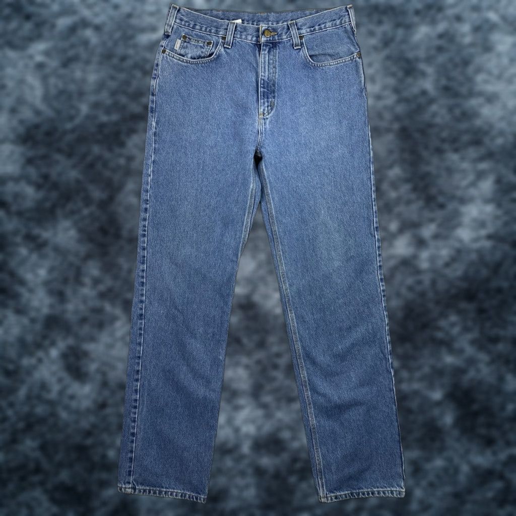 Carhartt VINTAGE Carhartt Jeans Mens 36x36 Med Wash Relaxed Fit Straight Blue Denim B460DPS Size US 36 / EU 52 - 1 Thumbnail