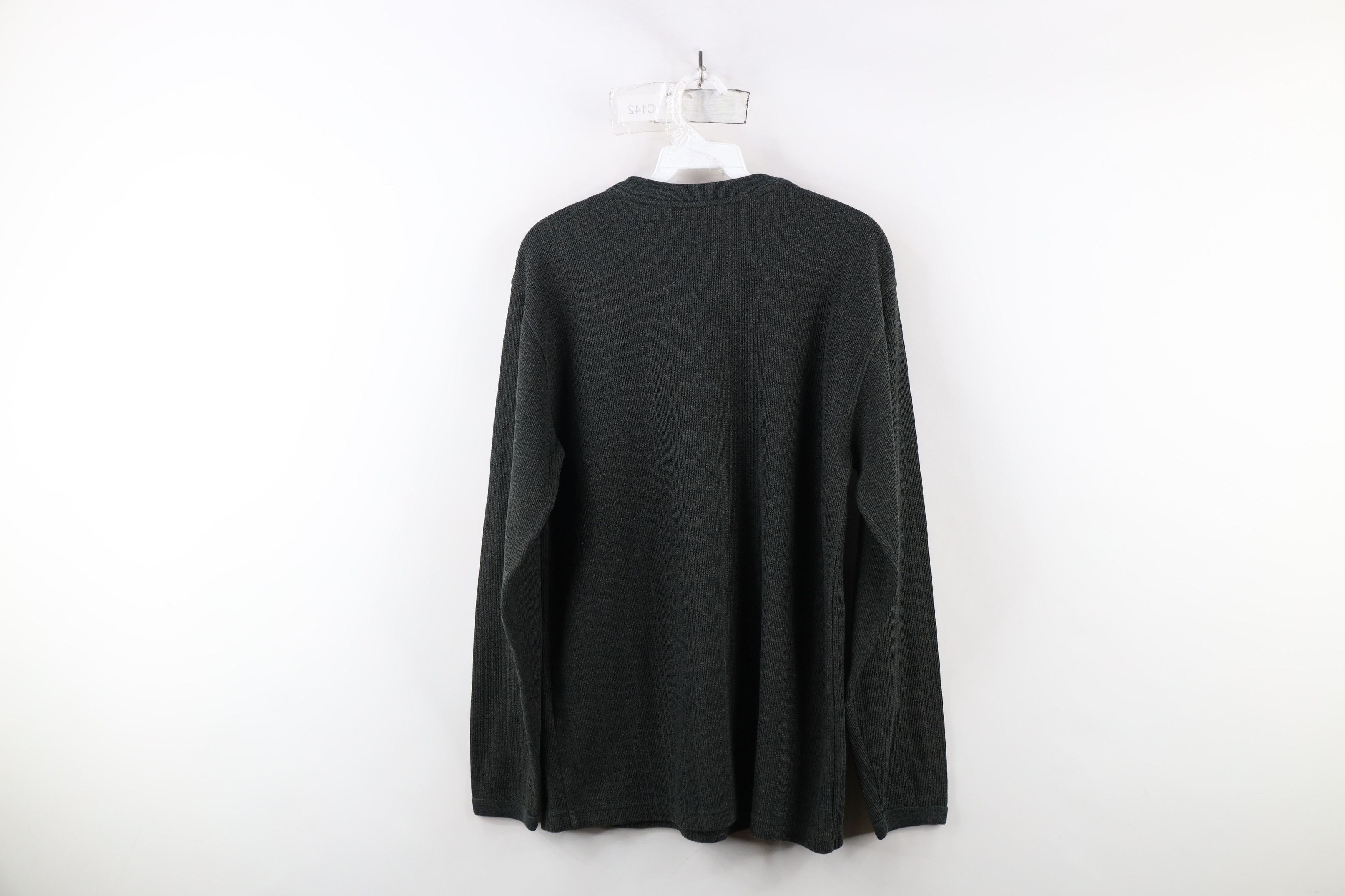Vintage Vintage 90s Streetwear Blank Ribbed Knit Long Sleeve T-Shirt Size US S / EU 44-46 / 1 - 7 Thumbnail