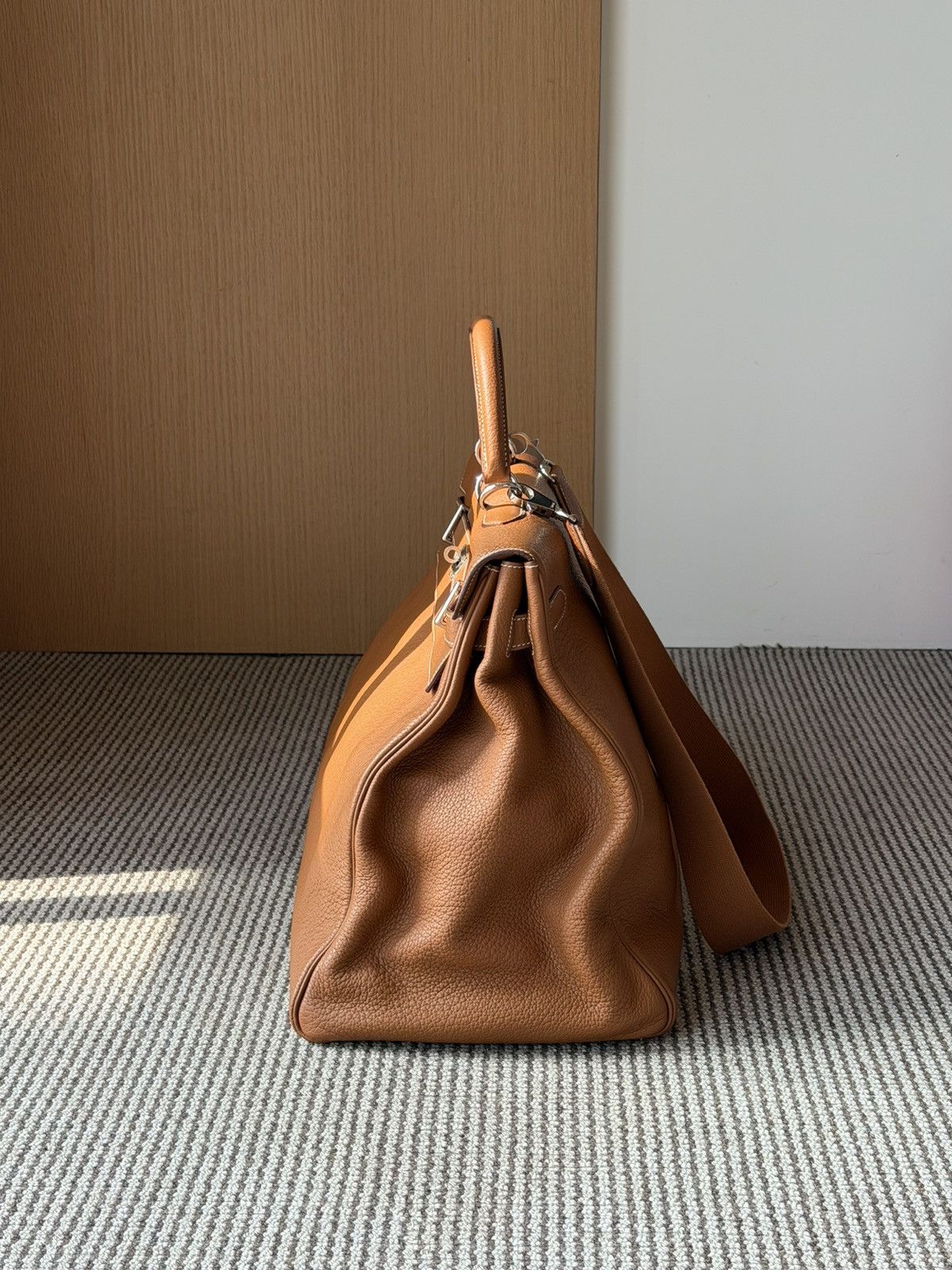 Hermes Hermes Gold Taurillon Clemence Kelly 50 Travel Bag Size ONE SIZE - 5 Thumbnail
