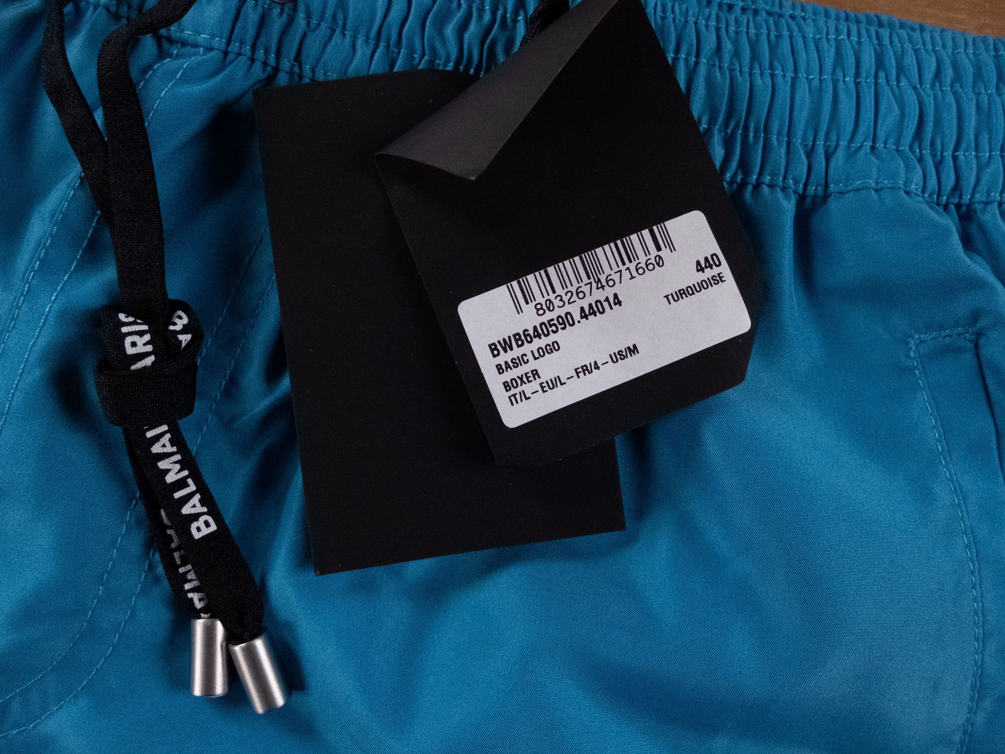 Balmain BALMAIN blue basic logo print swim shorts trunks Large Size US 34 / EU 50 - 6 Thumbnail