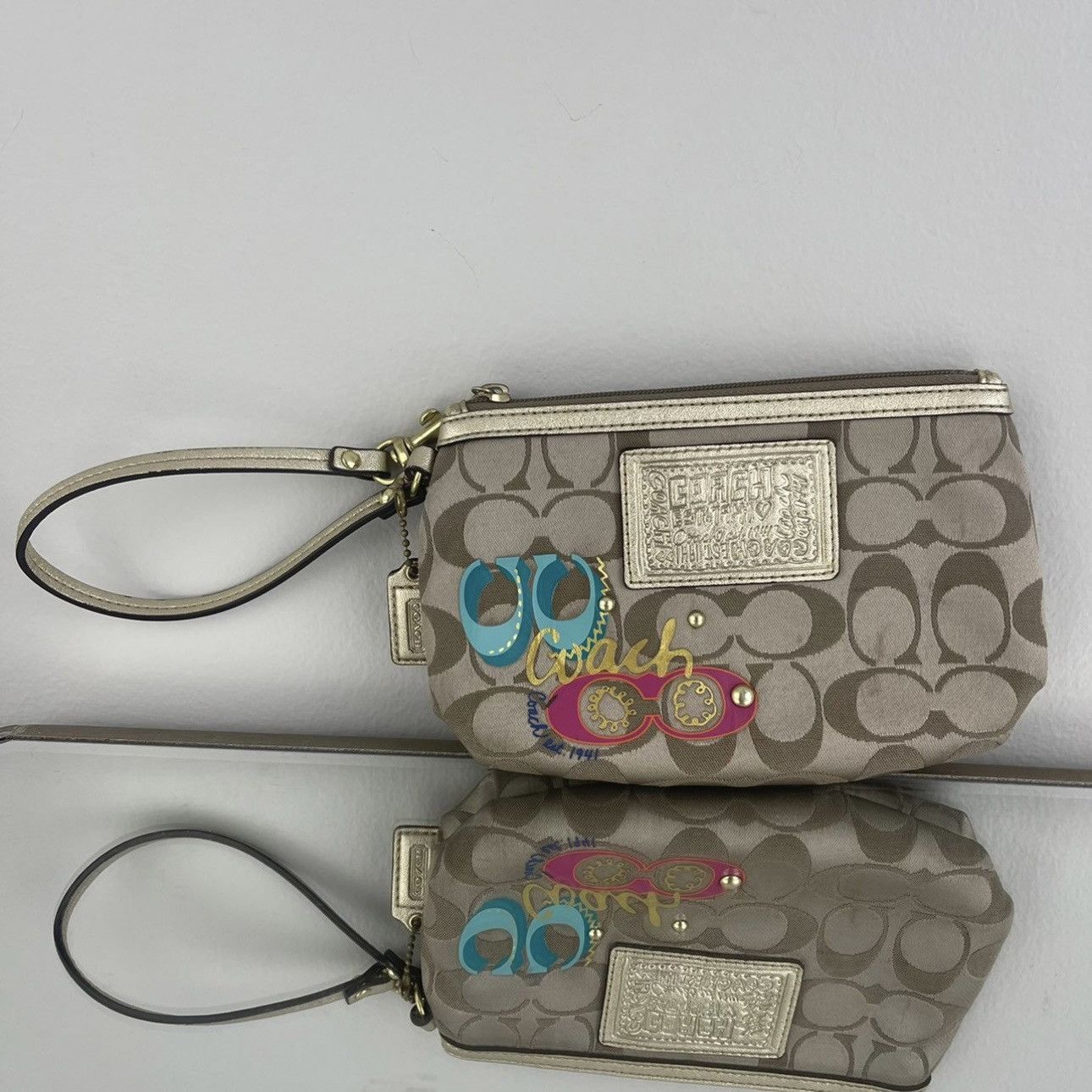 Coach COACH Y2K Brown Logo Monogram Mini Wristlet Coin Wallet Size ONE SIZE - 4 Thumbnail