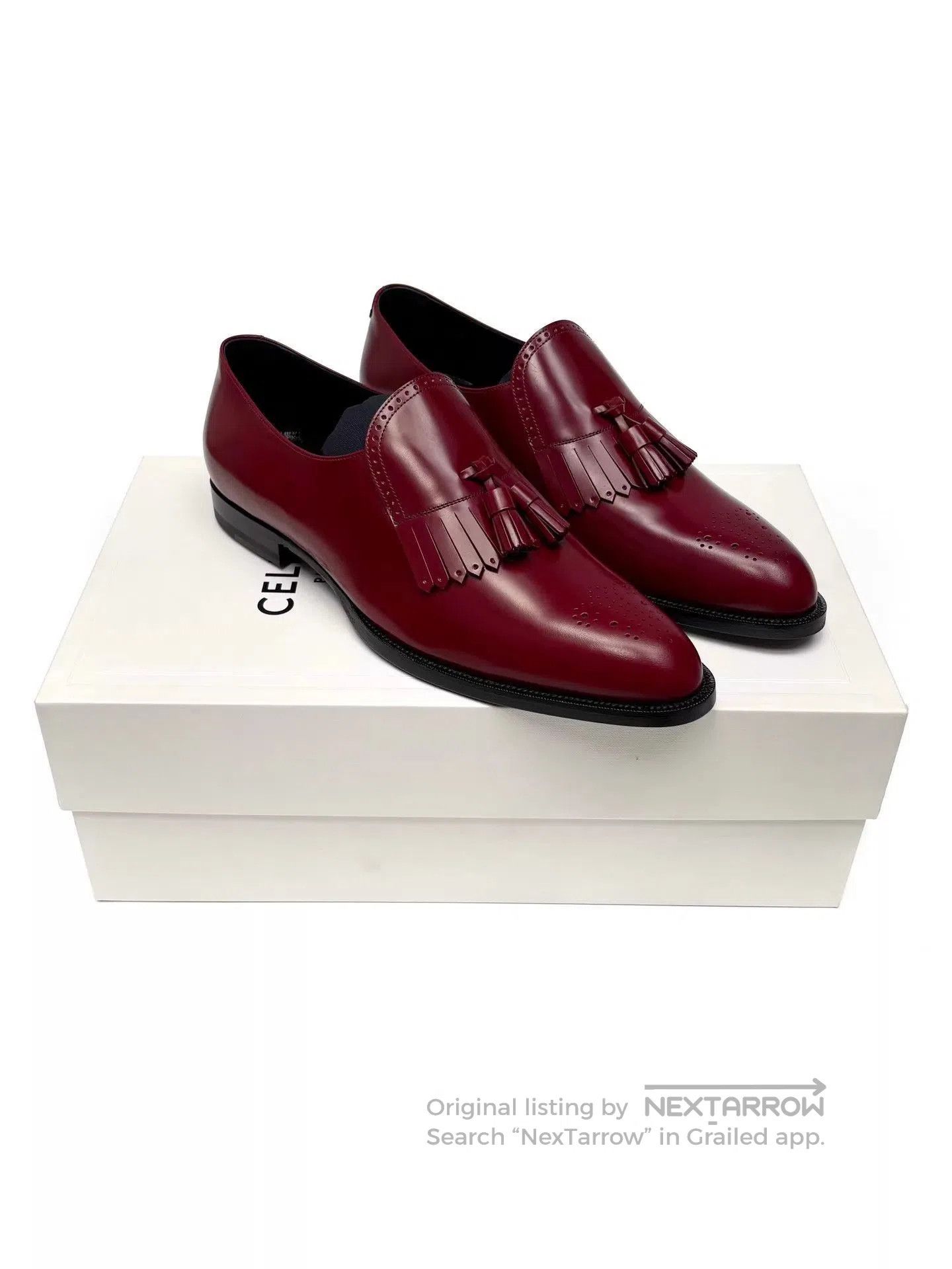 Celine Red Tassel Loafers Size 7. Size US 7 / EU 40 - 1 Thumbnail